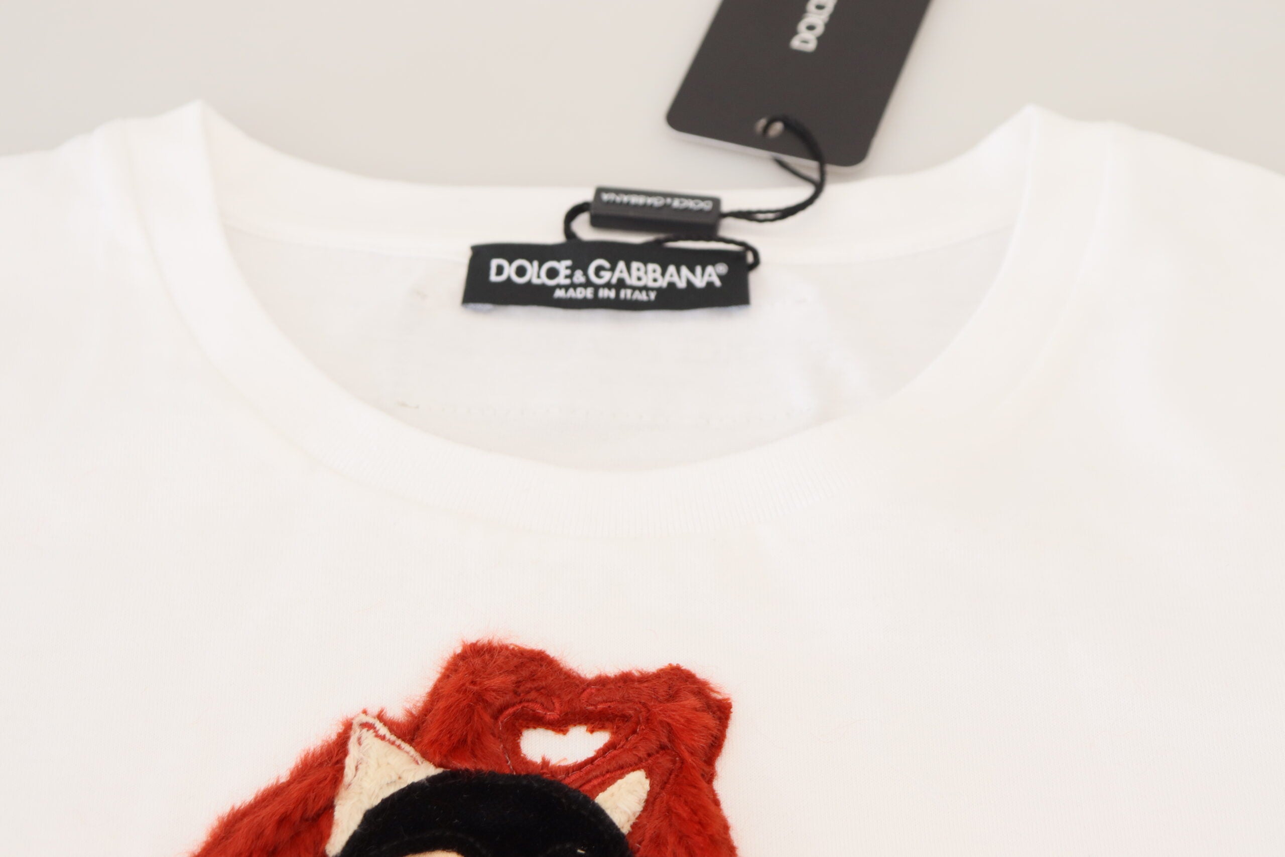Camiseta Dolce &amp; Gabbana Top Blanco Texturizado Manga Corta