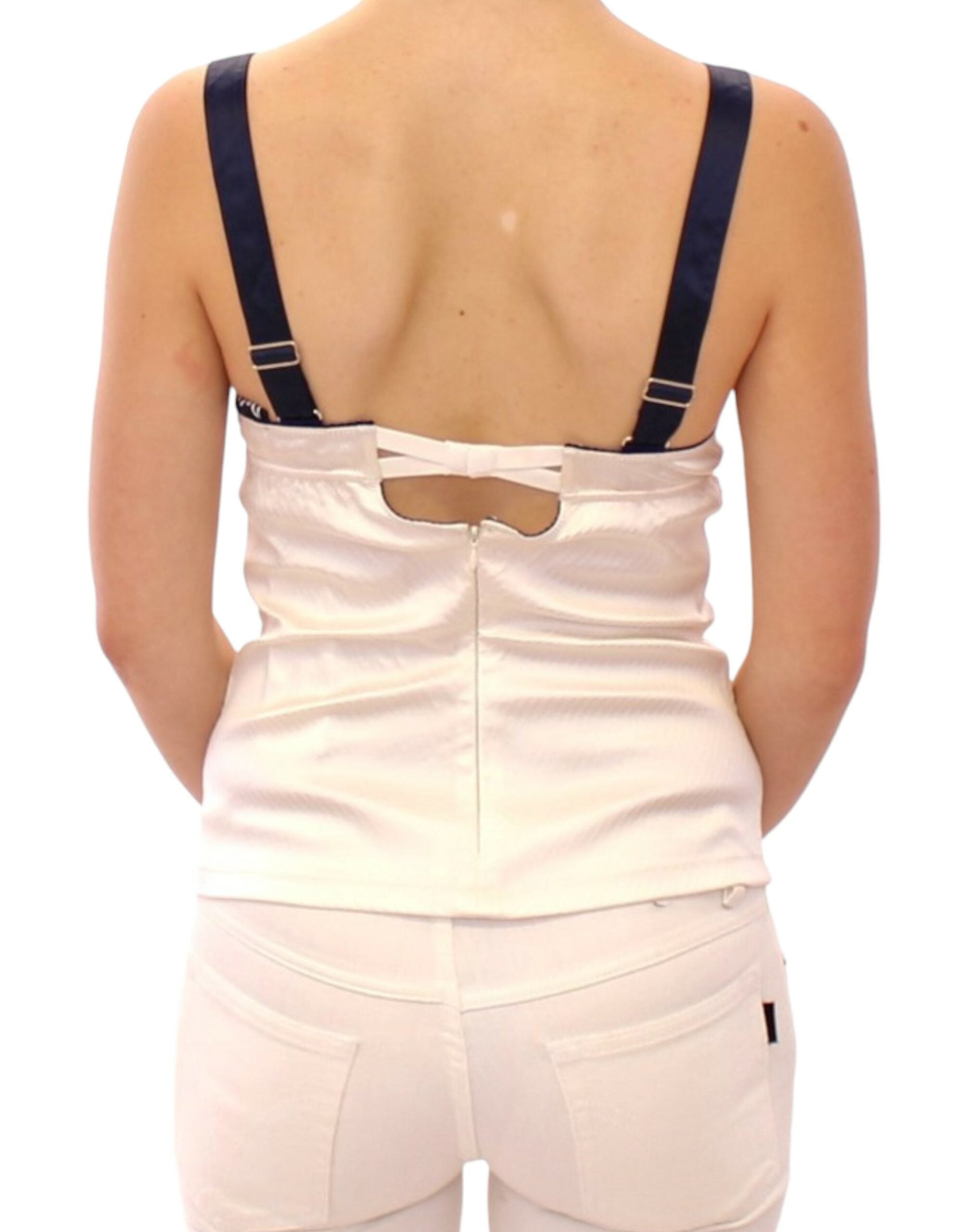 Camiseta de tirantes blanca con motivo marinero de Dolce &amp; Gabbana