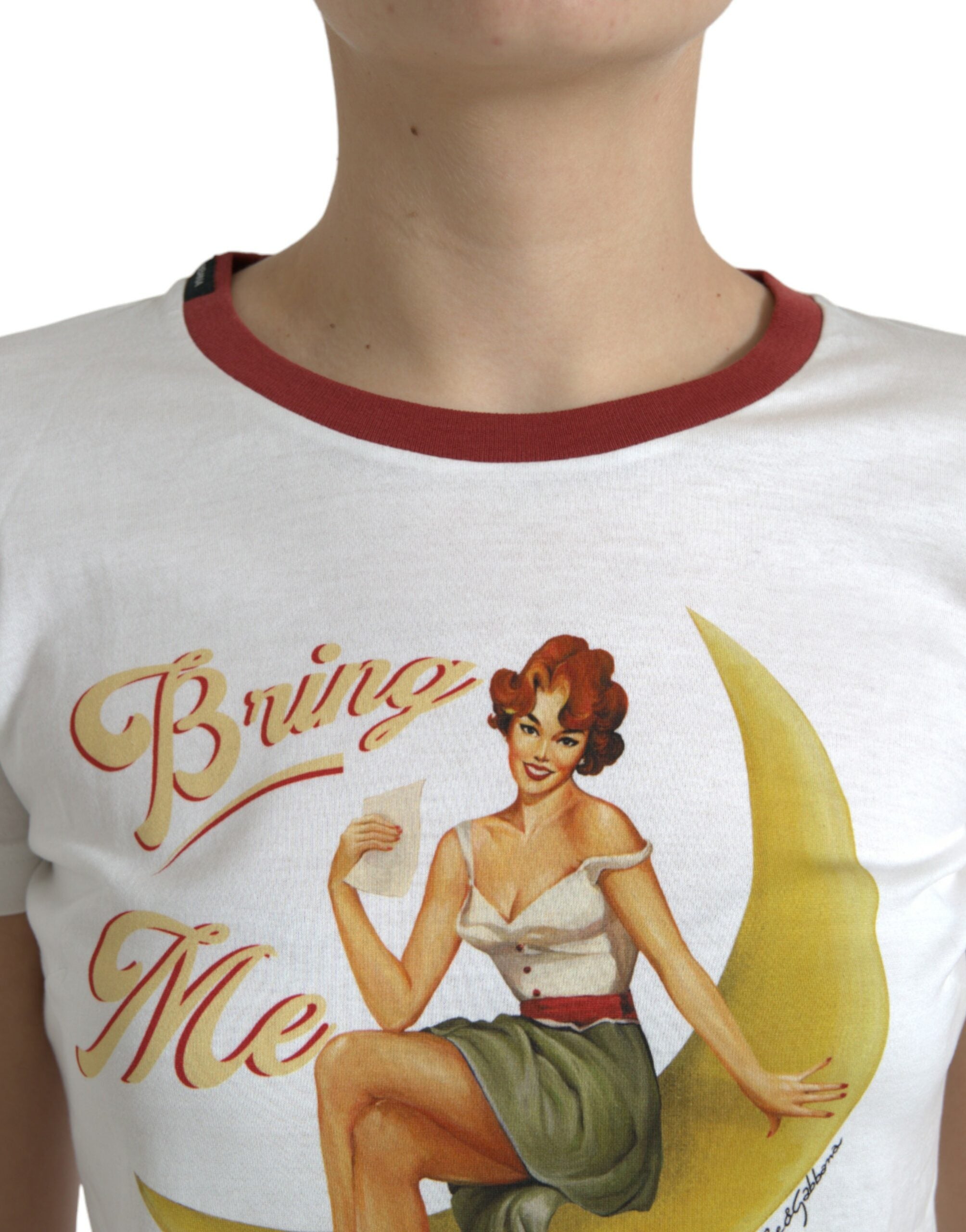 Camiseta blanca Bring Me To The Moon de Dolce &amp; Gabbana