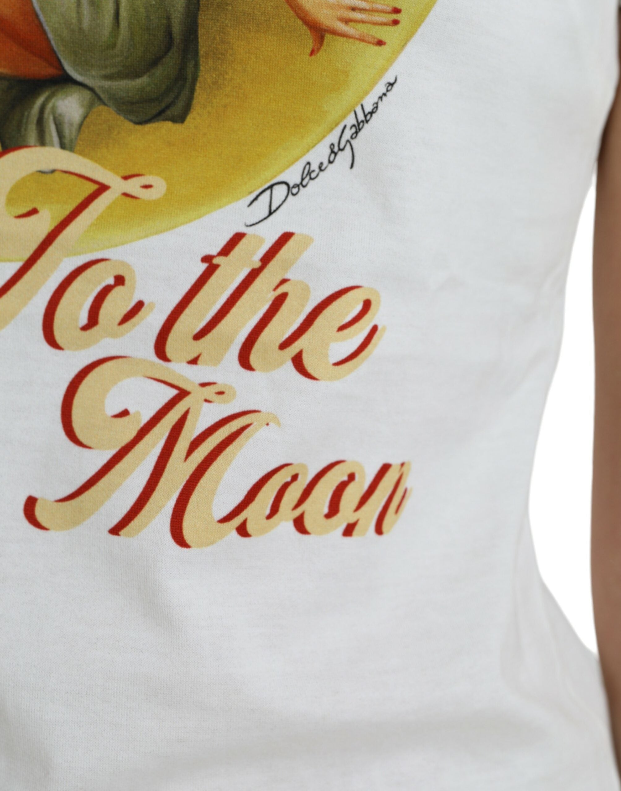 Camiseta blanca Bring Me To The Moon de Dolce &amp; Gabbana