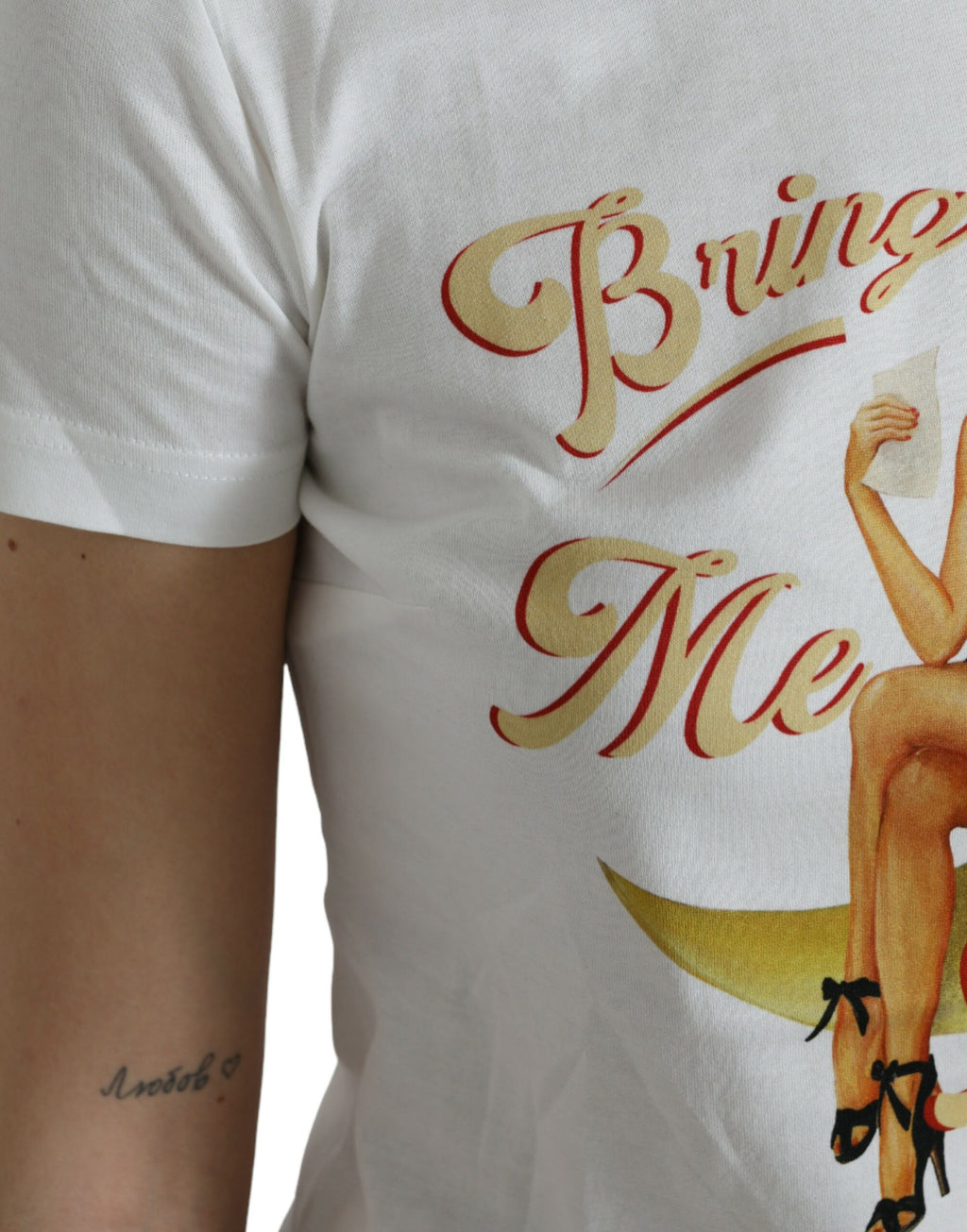 Camiseta blanca Bring Me To The Moon de Dolce &amp; Gabbana