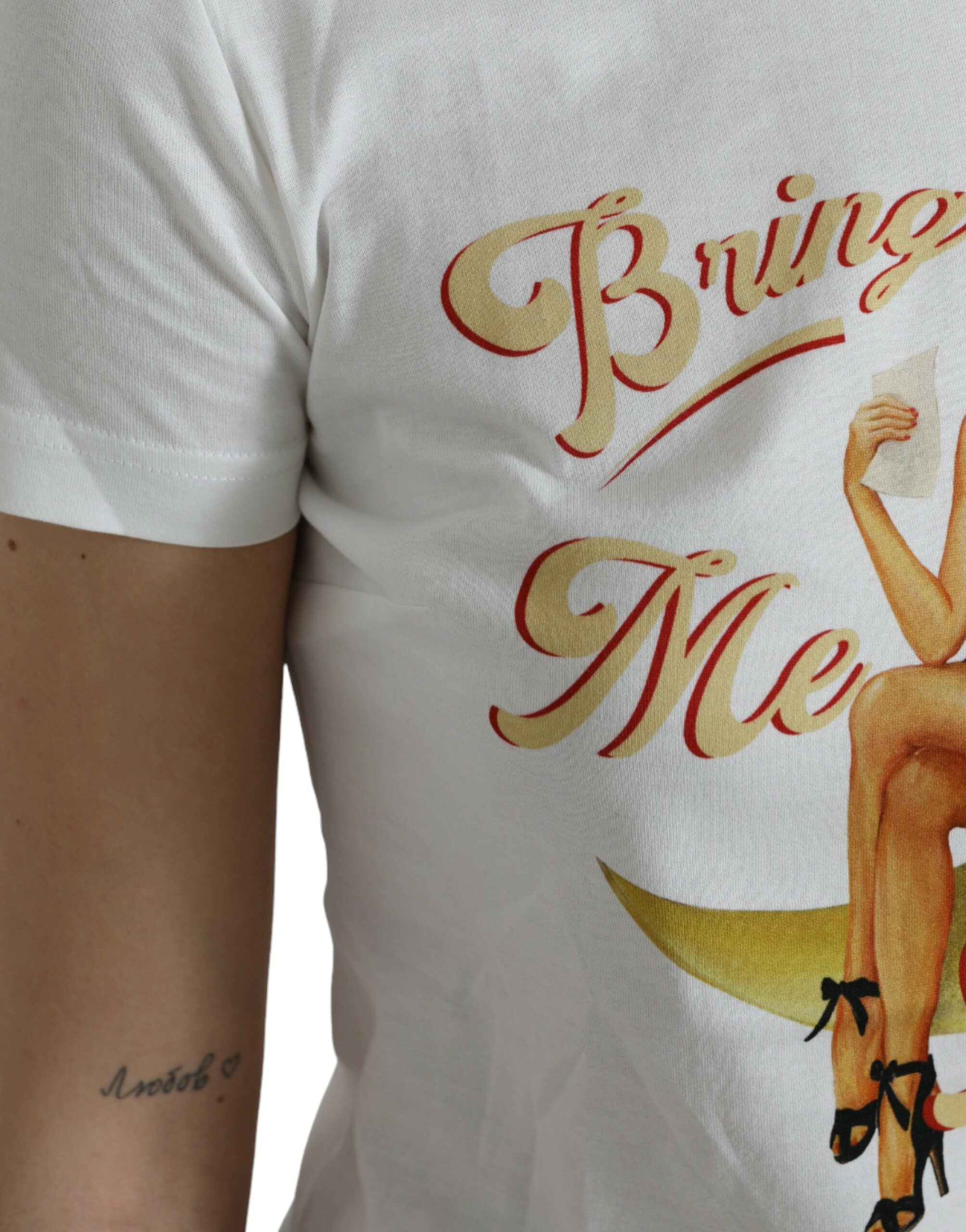 Camiseta blanca Bring Me To The Moon de Dolce &amp; Gabbana