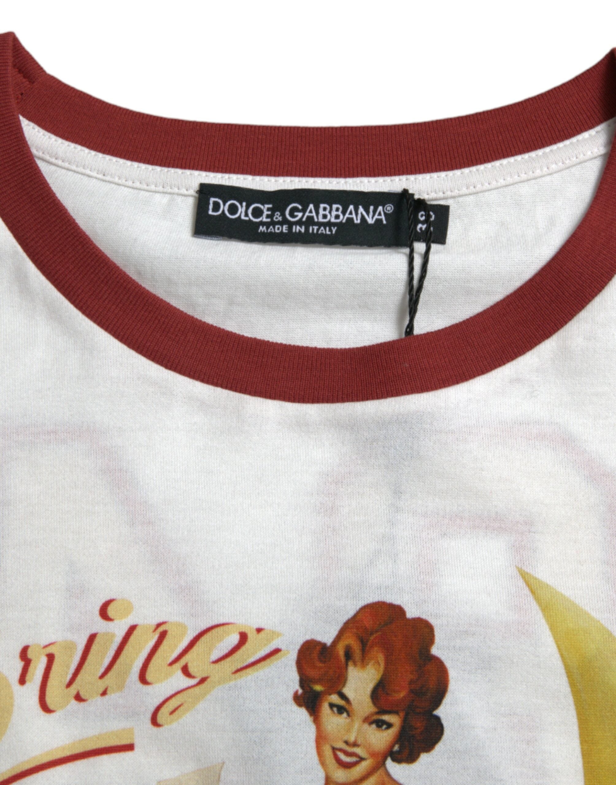 Camiseta blanca Bring Me To The Moon de Dolce &amp; Gabbana