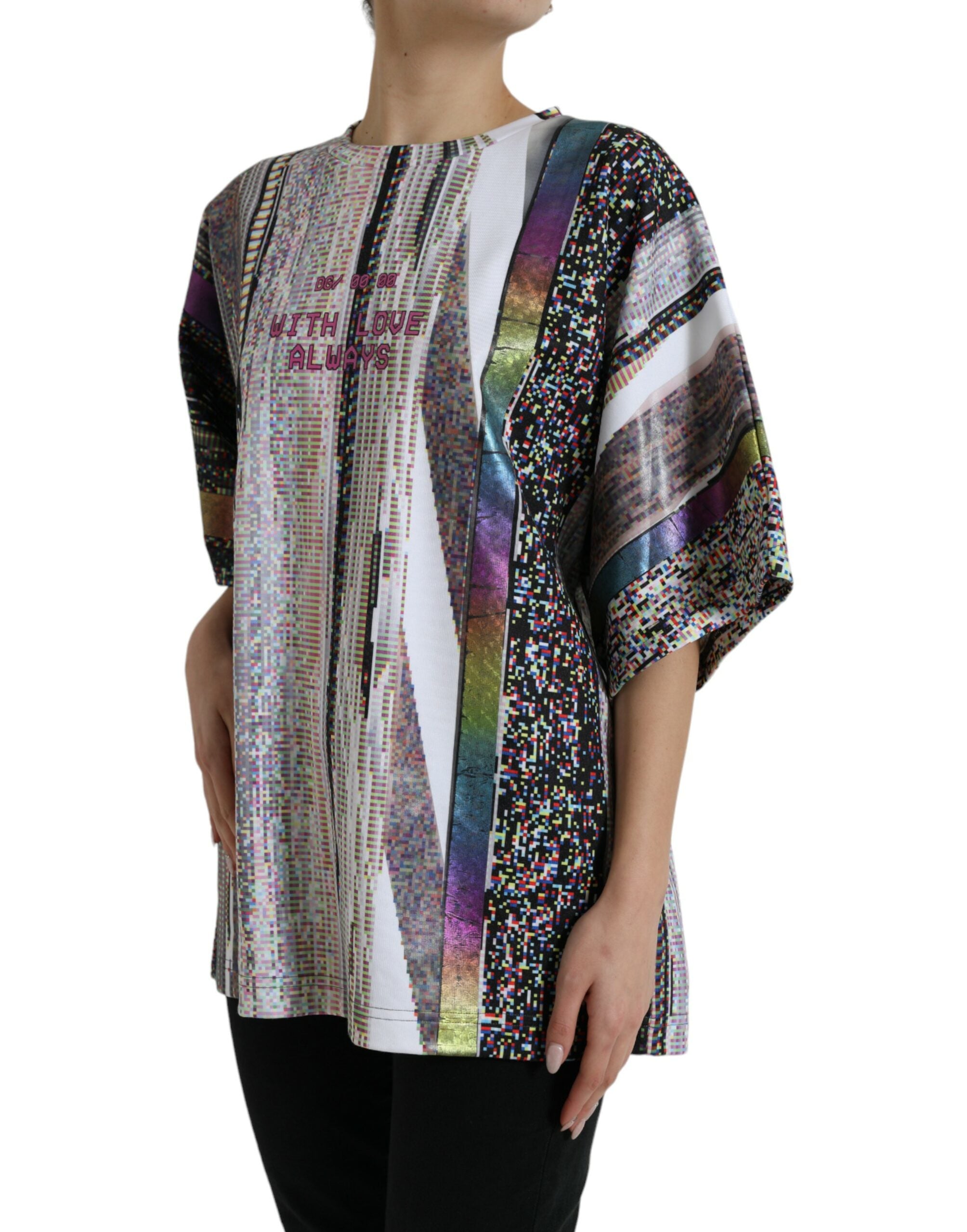 Camiseta multicolor con estampado "With Love Always" de Dolce &amp; Gabbana