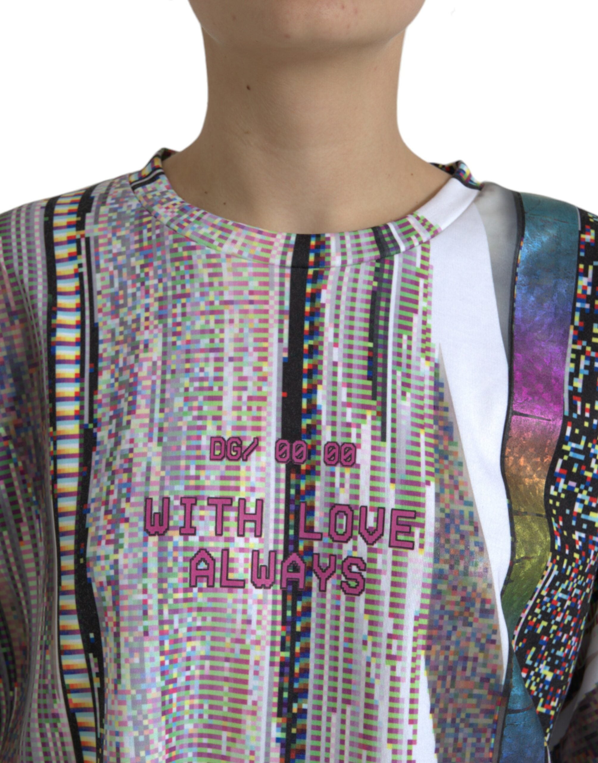Camiseta multicolor con estampado "With Love Always" de Dolce &amp; Gabbana