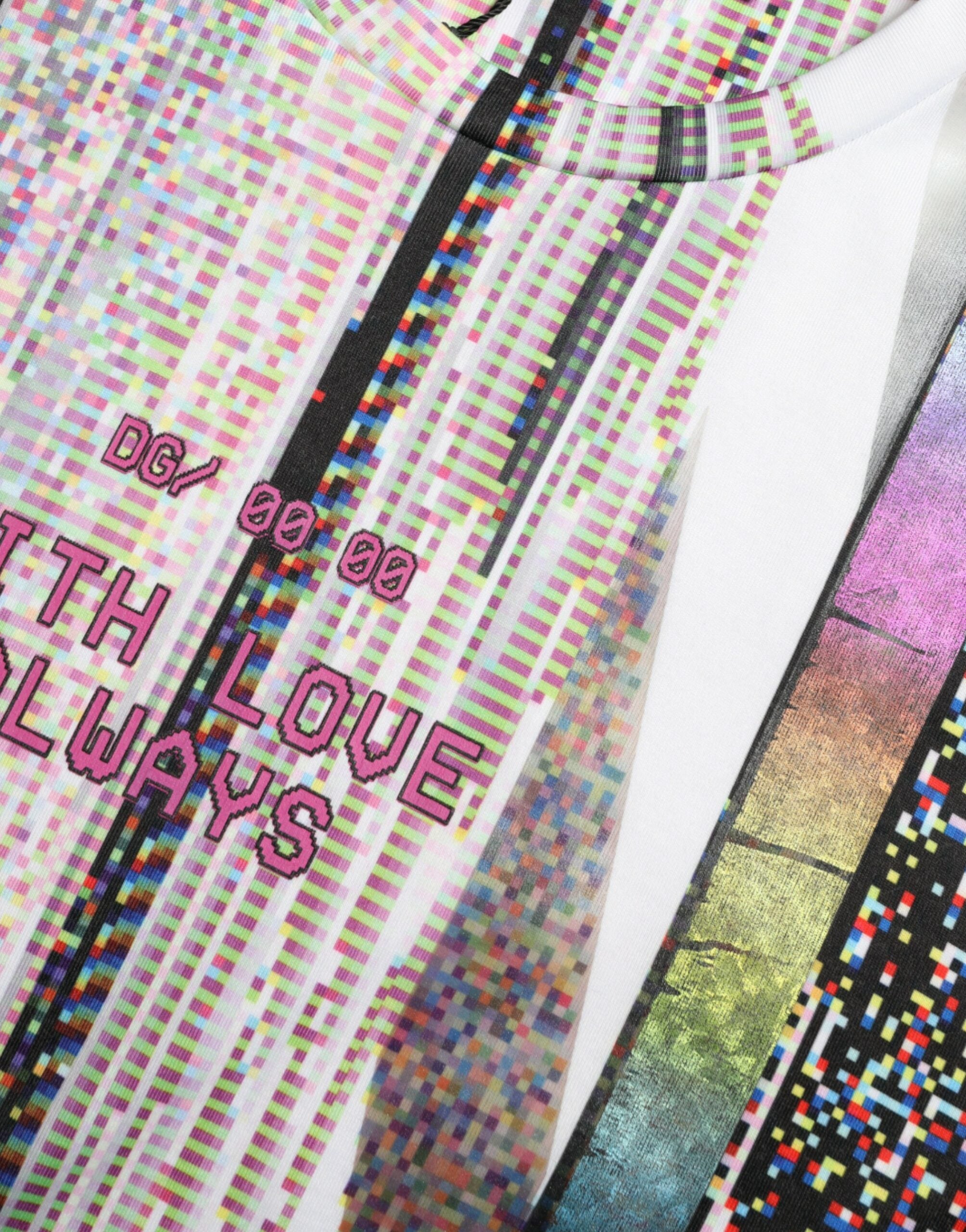 Camiseta multicolor con estampado "With Love Always" de Dolce &amp; Gabbana