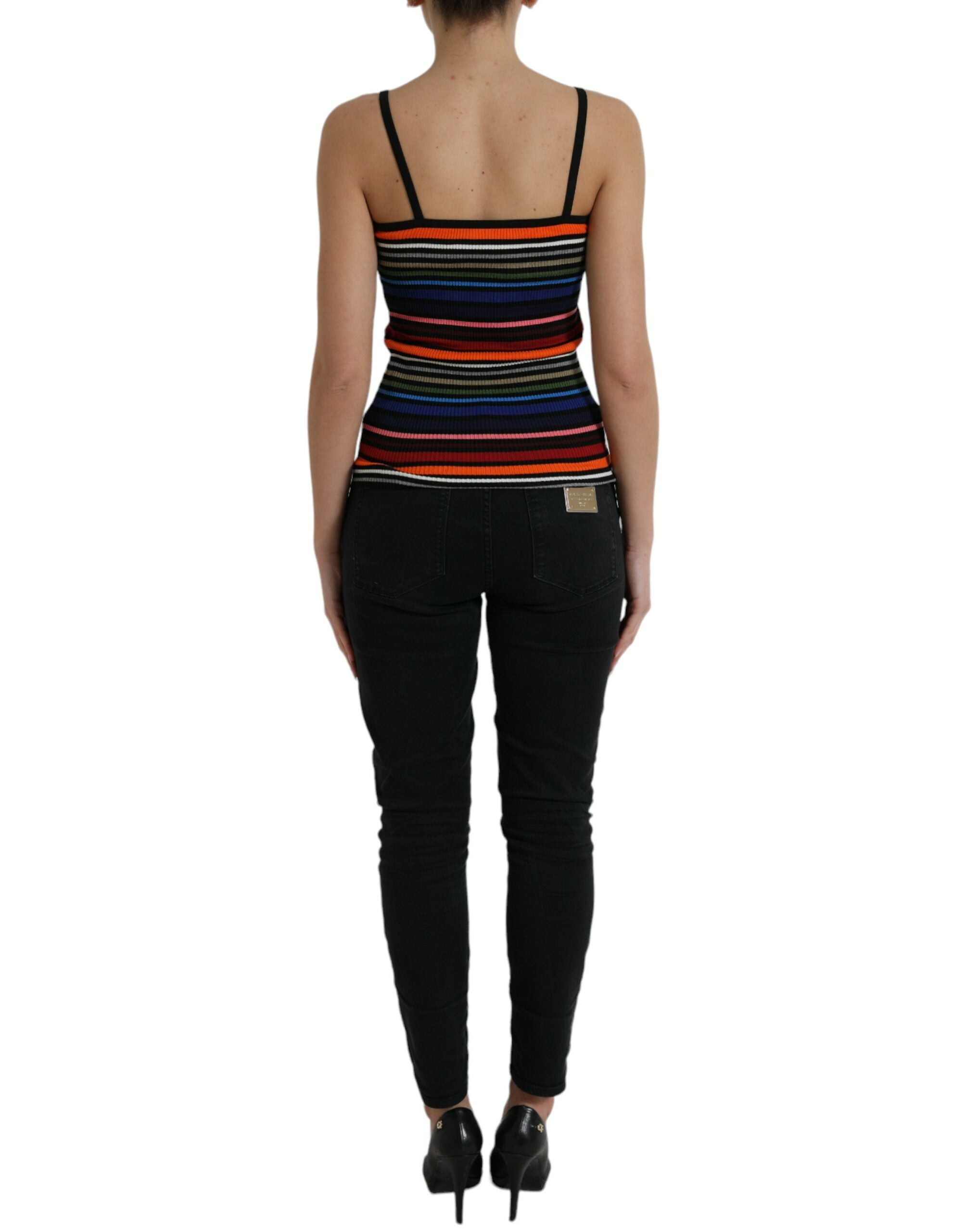 Top de tirantes finos con rayas multicolor de Dolce &amp; Gabbana