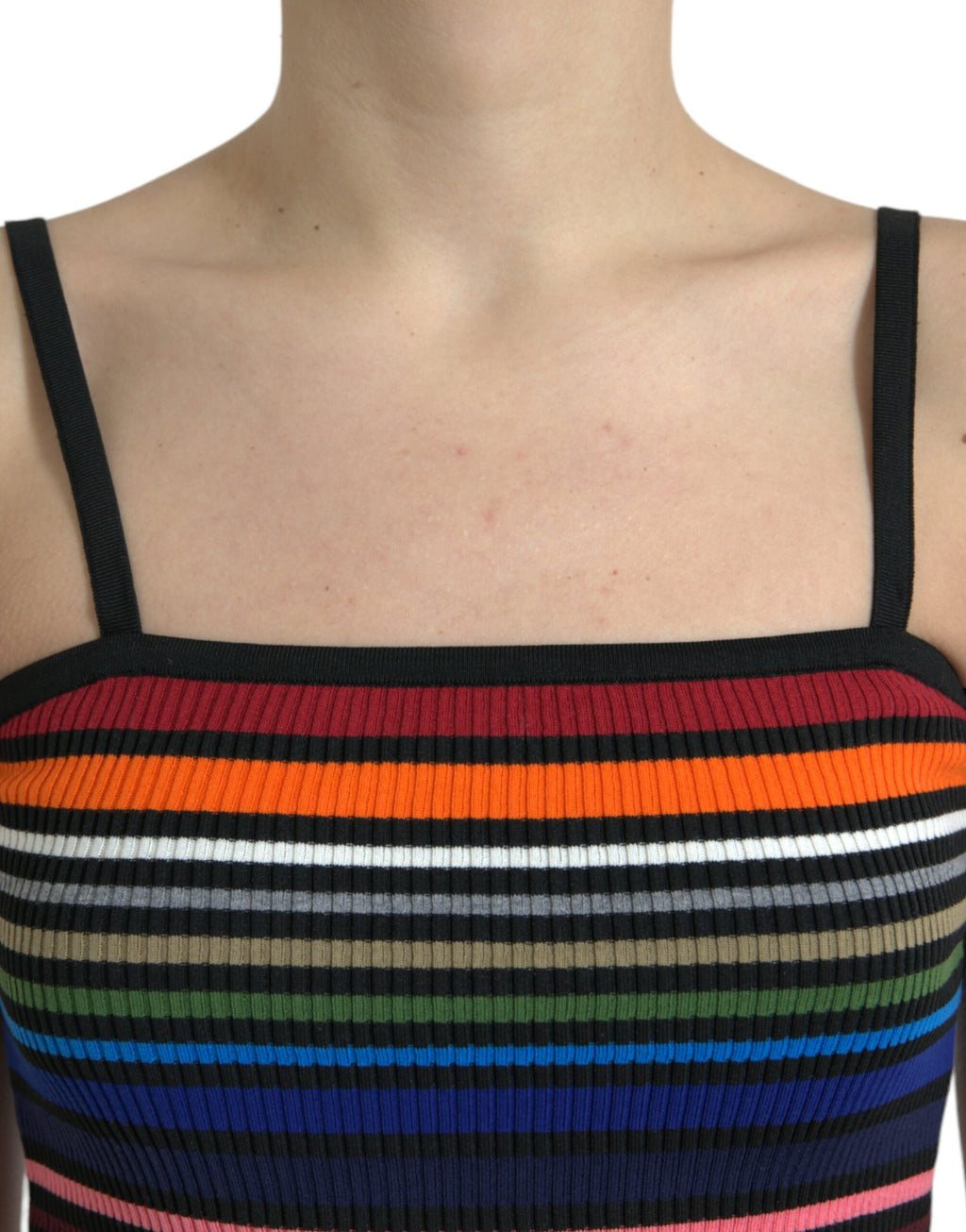 Top de tirantes finos con rayas multicolor de Dolce &amp; Gabbana