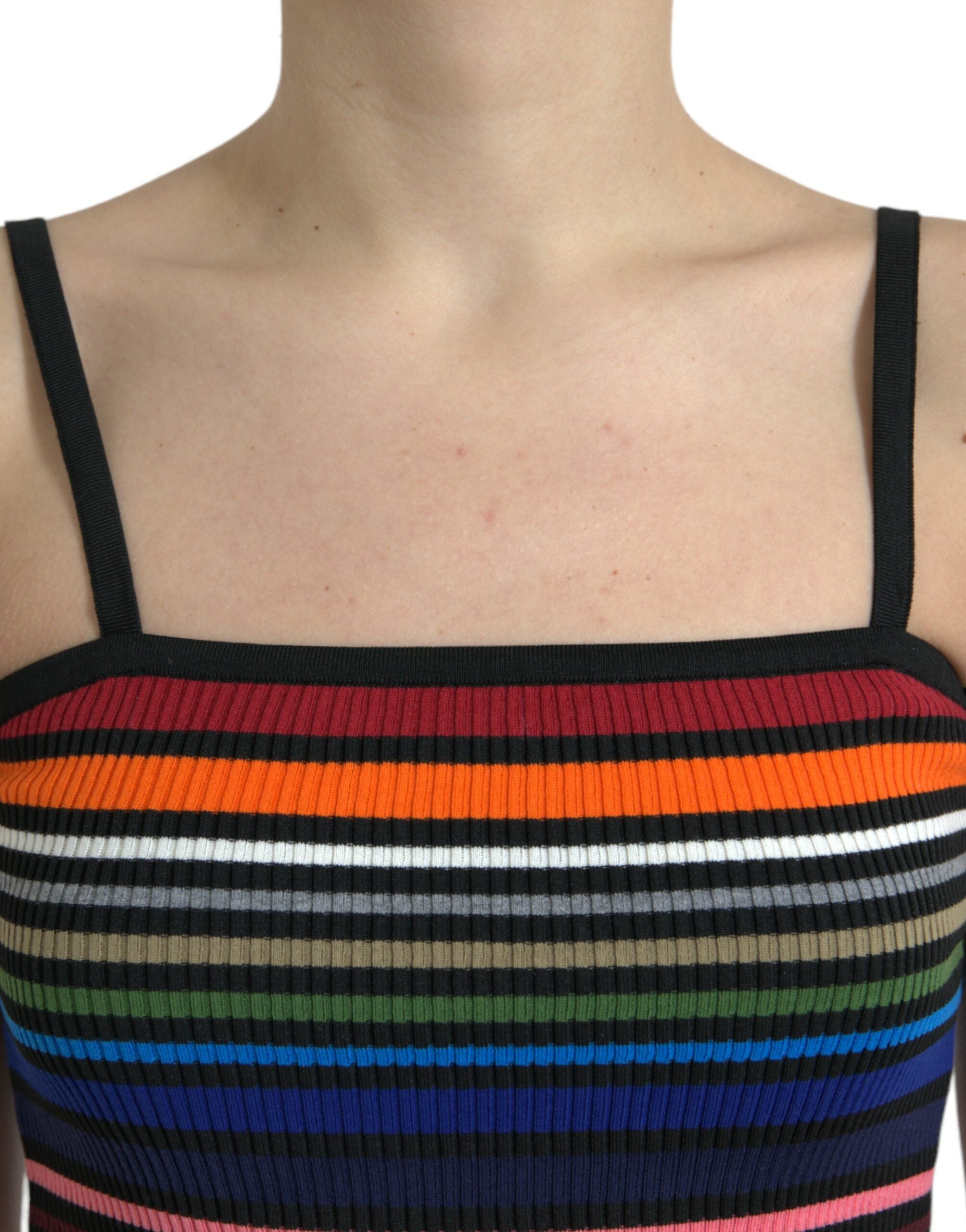 Top de tirantes finos con rayas multicolor de Dolce &amp; Gabbana