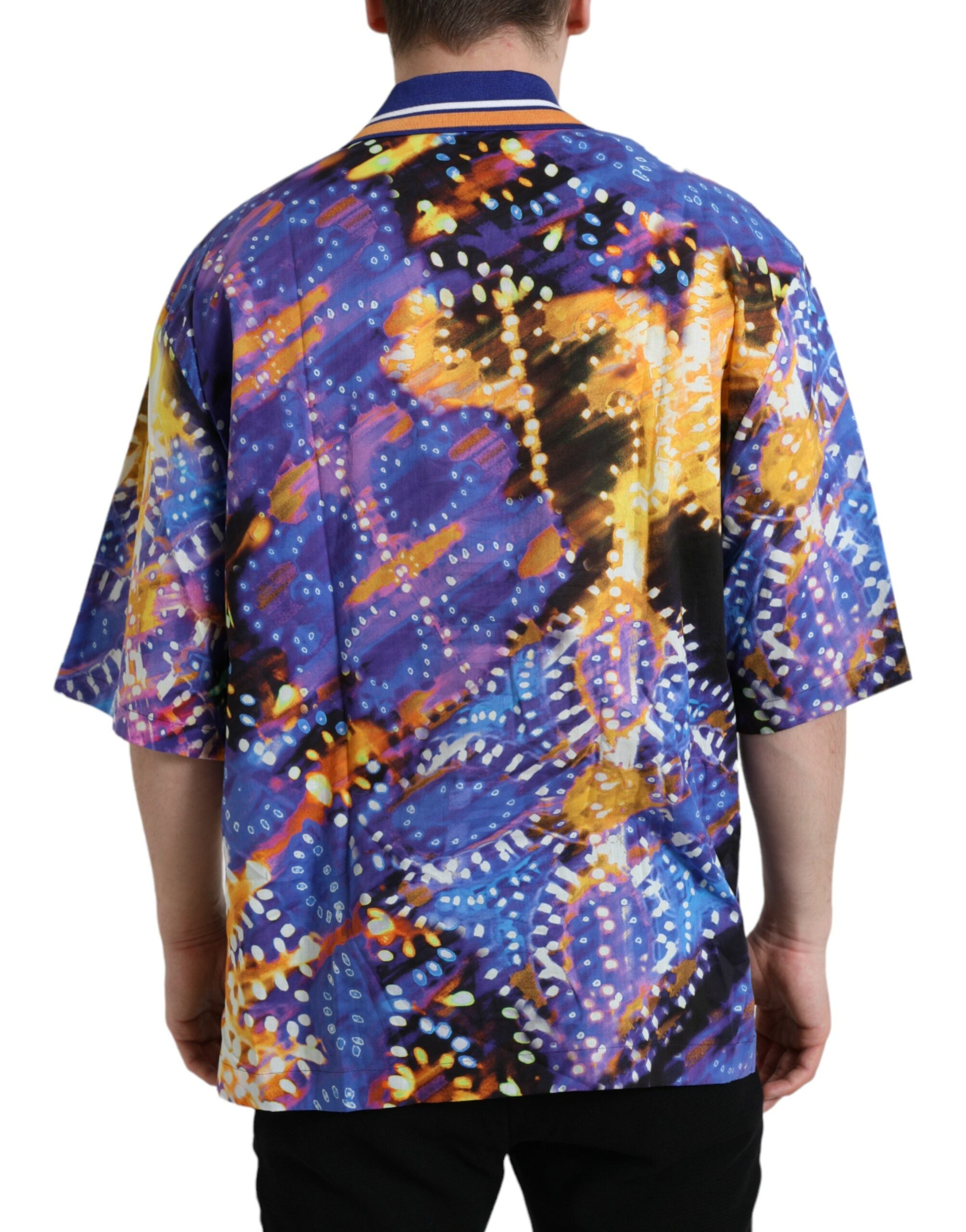 Dolce &amp; Gabbana Camisa casual de algodón con estampado Luminarie multicolor