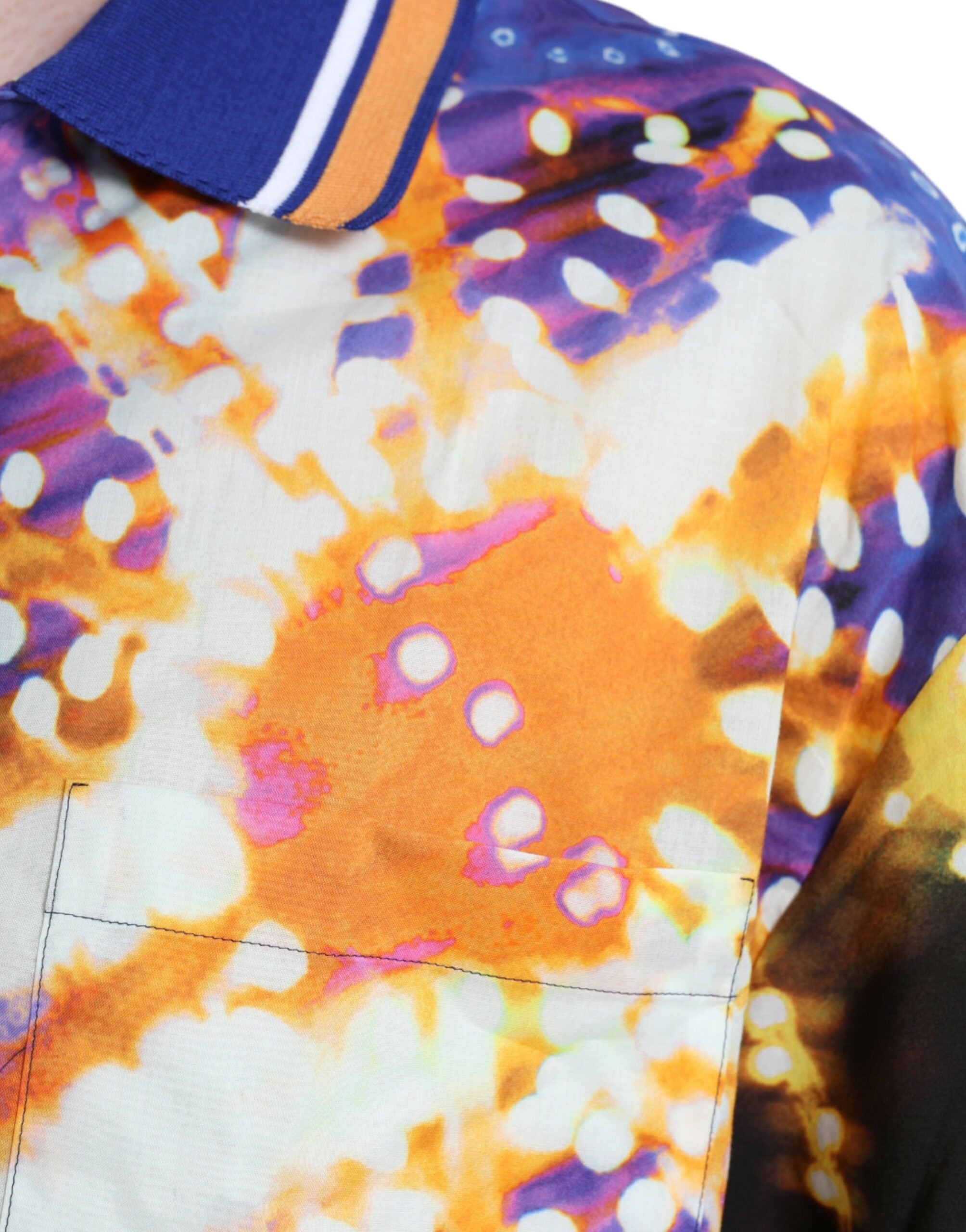 Dolce &amp; Gabbana Camisa casual de algodón con estampado Luminarie multicolor