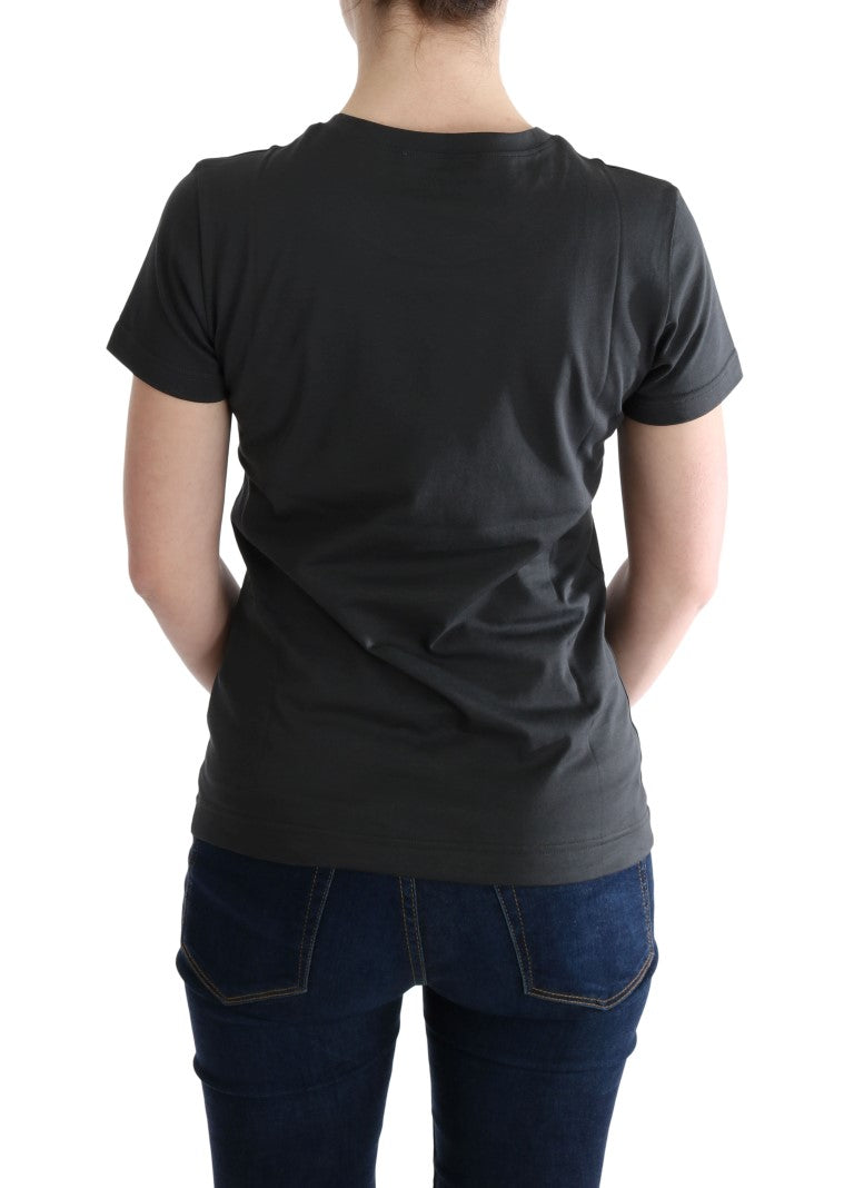 Camiseta Dolce &amp; Gabbana de algodón gris 2017 con motivo