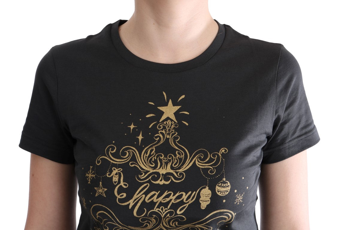 Camiseta Dolce &amp; Gabbana de algodón gris 2017 con motivo