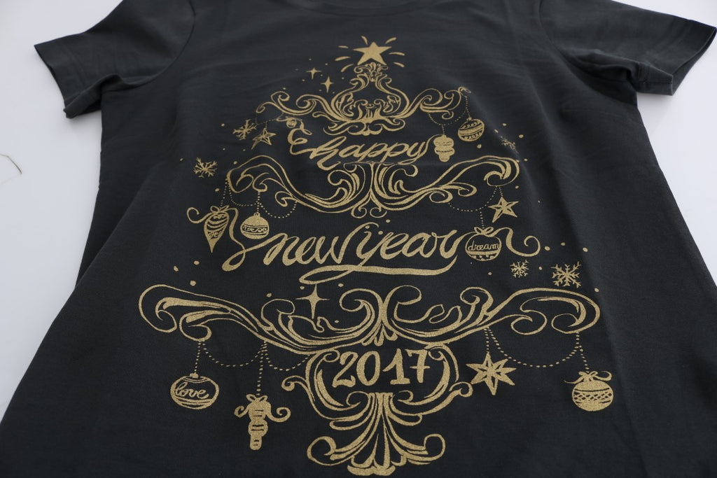 Camiseta Dolce &amp; Gabbana de algodón gris 2017 con motivo