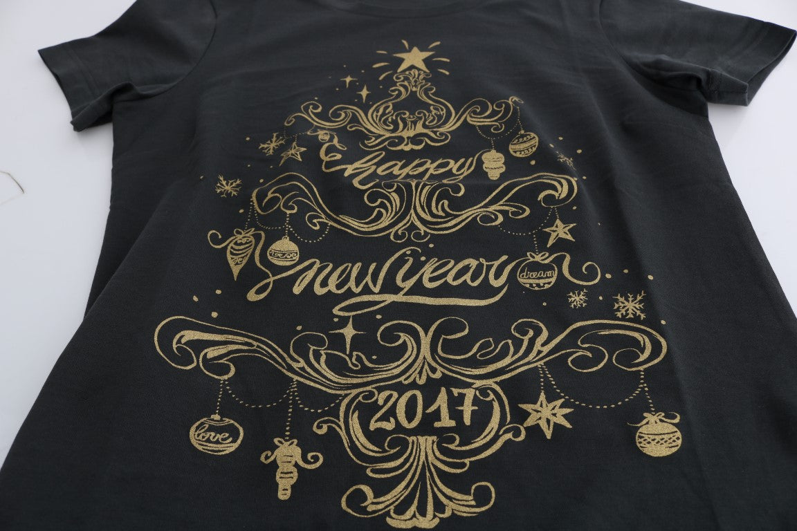 Camiseta Dolce &amp; Gabbana de algodón gris 2017 con motivo