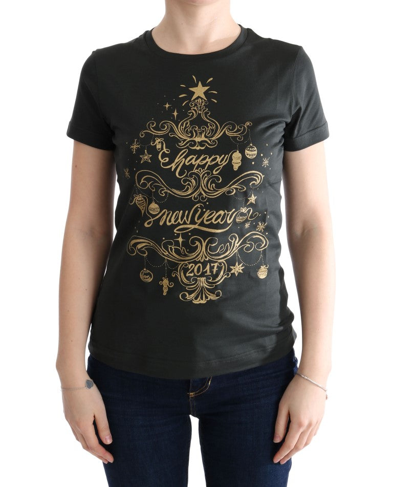 Camiseta Dolce &amp; Gabbana de algodón verde 2017 con motivo