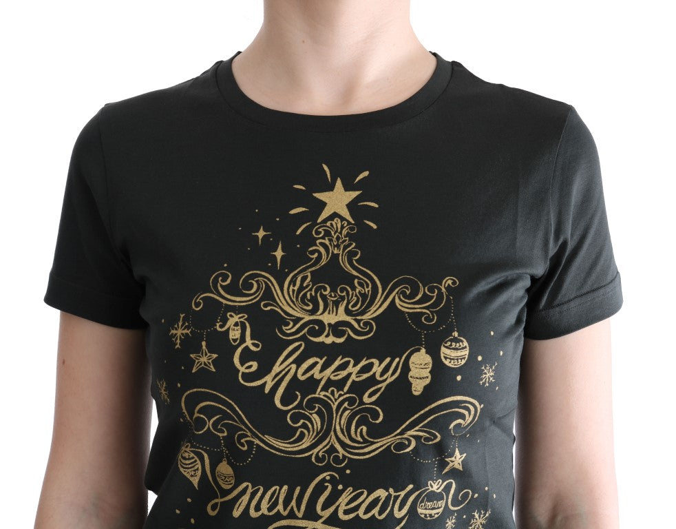Camiseta Dolce &amp; Gabbana de algodón verde 2017 con motivo