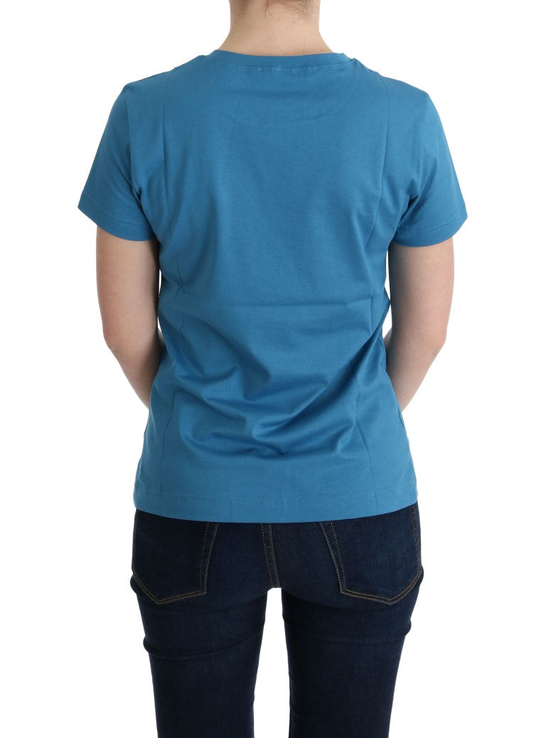 Camiseta Dolce &amp; Gabbana de algodón azul 2017 con motivo