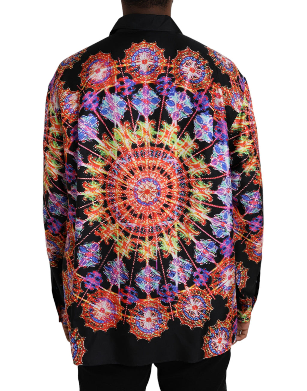 Dolce &amp; Gabbana Camisa Casual De Seda Luminaria Multicolor Para Hombre