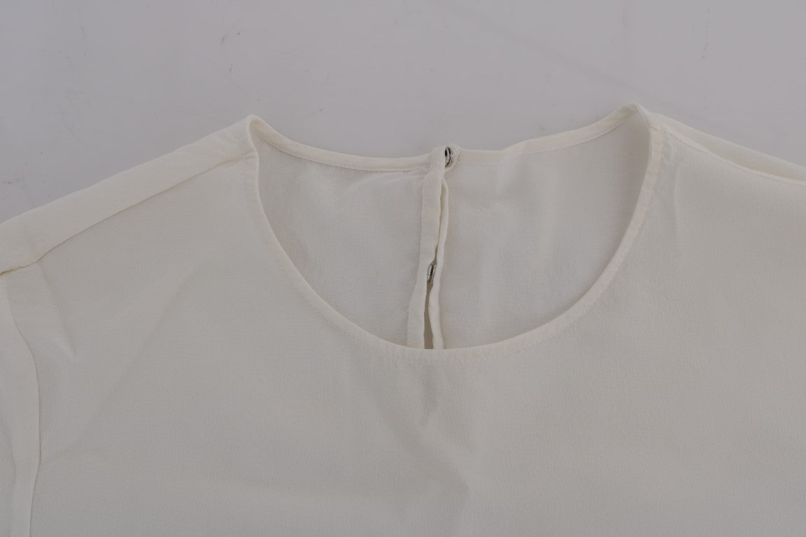 Blusa y camiseta de seda blanca ITALIA IS LOVE de Dolce &amp; Gabbana