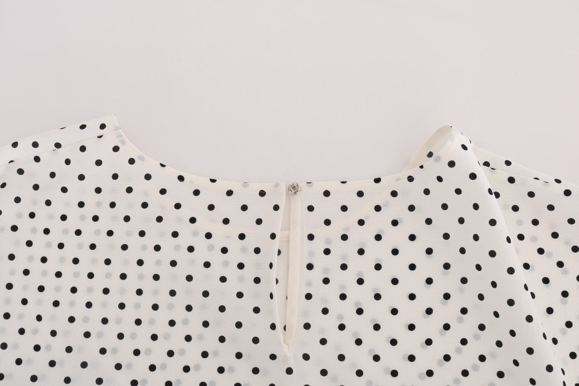 Camiseta de seda con lunares blancos de Dolce &amp; Gabbana