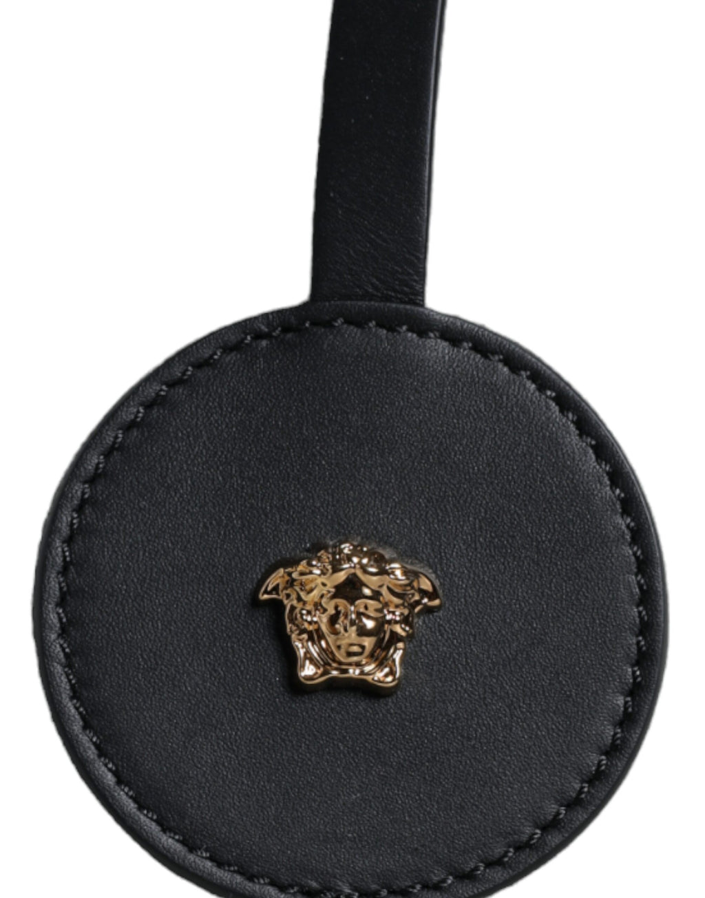 Bolso tote cruzado Versace de lona blanca con asa superior y logotipo de cuero