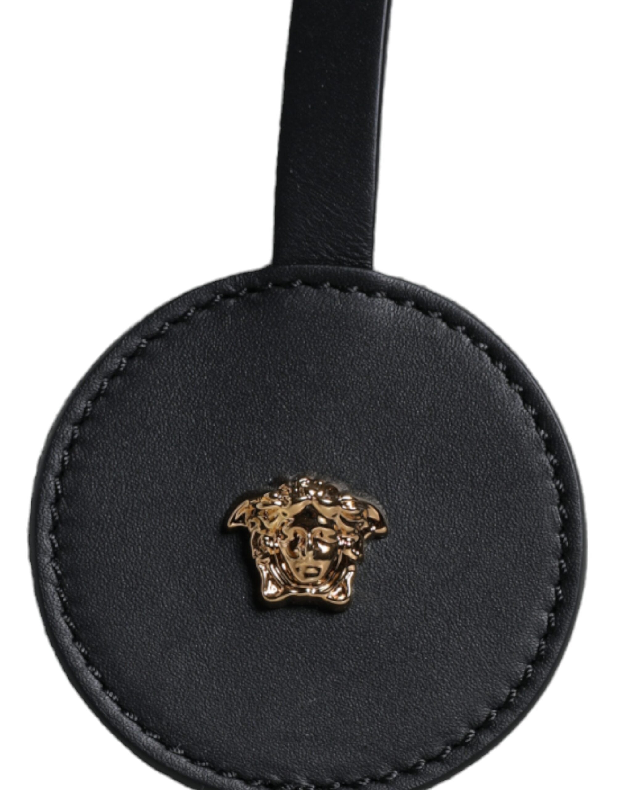 Bolso tote cruzado Versace de lona blanca con asa superior y logotipo de cuero