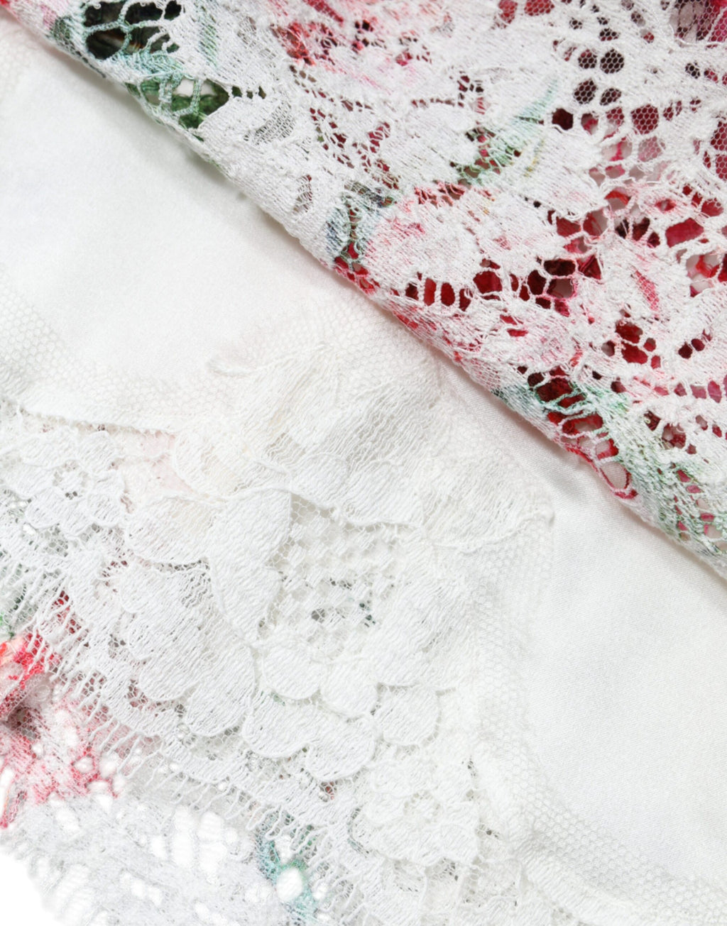 Blusa de manga corta con encaje de peonía blanca de Dolce &amp; Gabbana