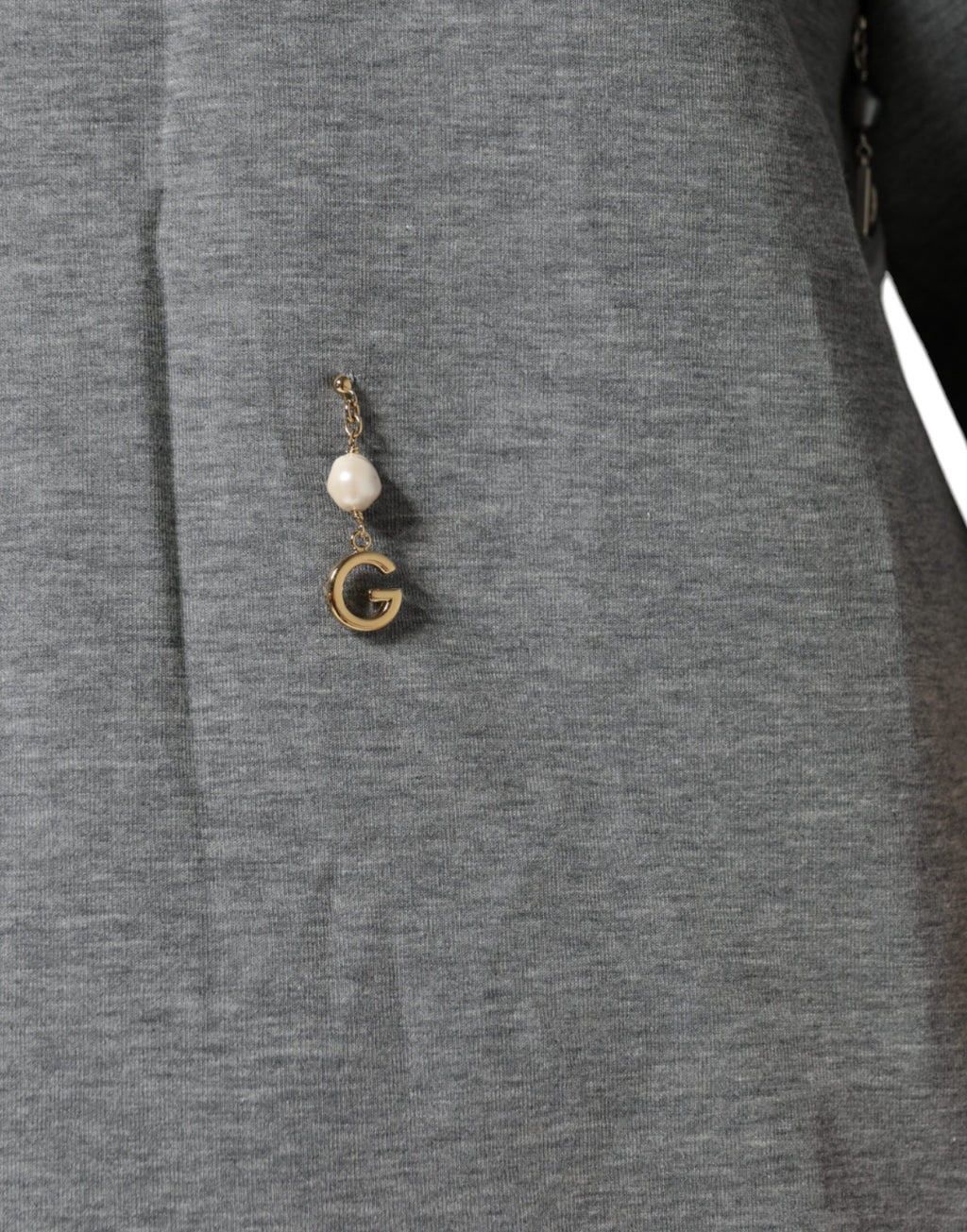 Camiseta adornada de mezcla de algodón gris de Dolce &amp; Gabbana