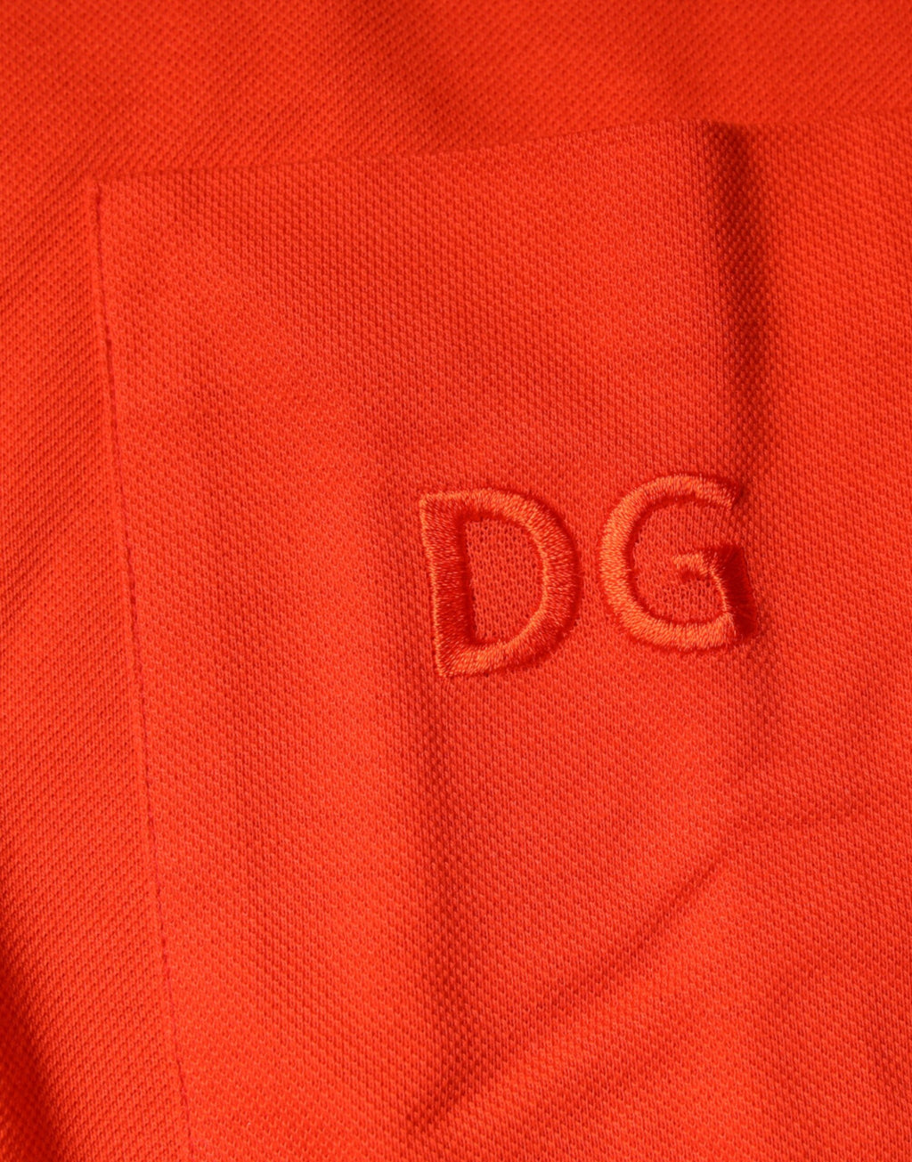 Polo casual de algodón naranja con botones de Dolce &amp; Gabbana