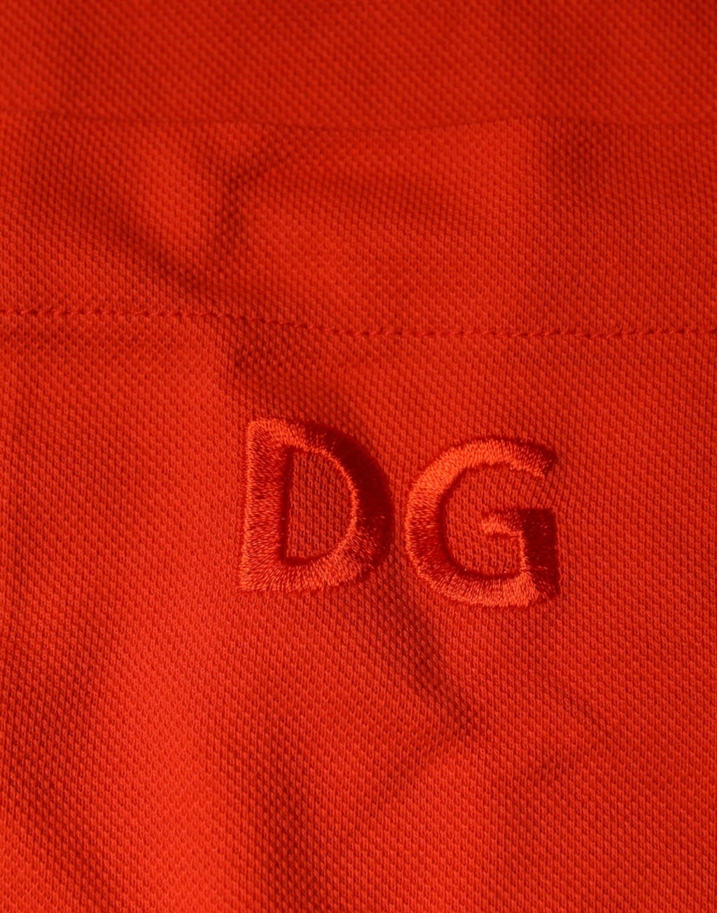 Polo casual de algodón naranja con botones de Dolce &amp; Gabbana