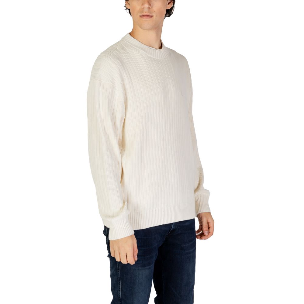 Calvin Klein Jeans Cream Cotton Sweatshirt