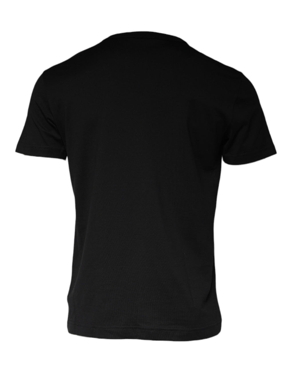 Camiseta negra de algodón con collar adornado de Dolce &amp; Gabbana