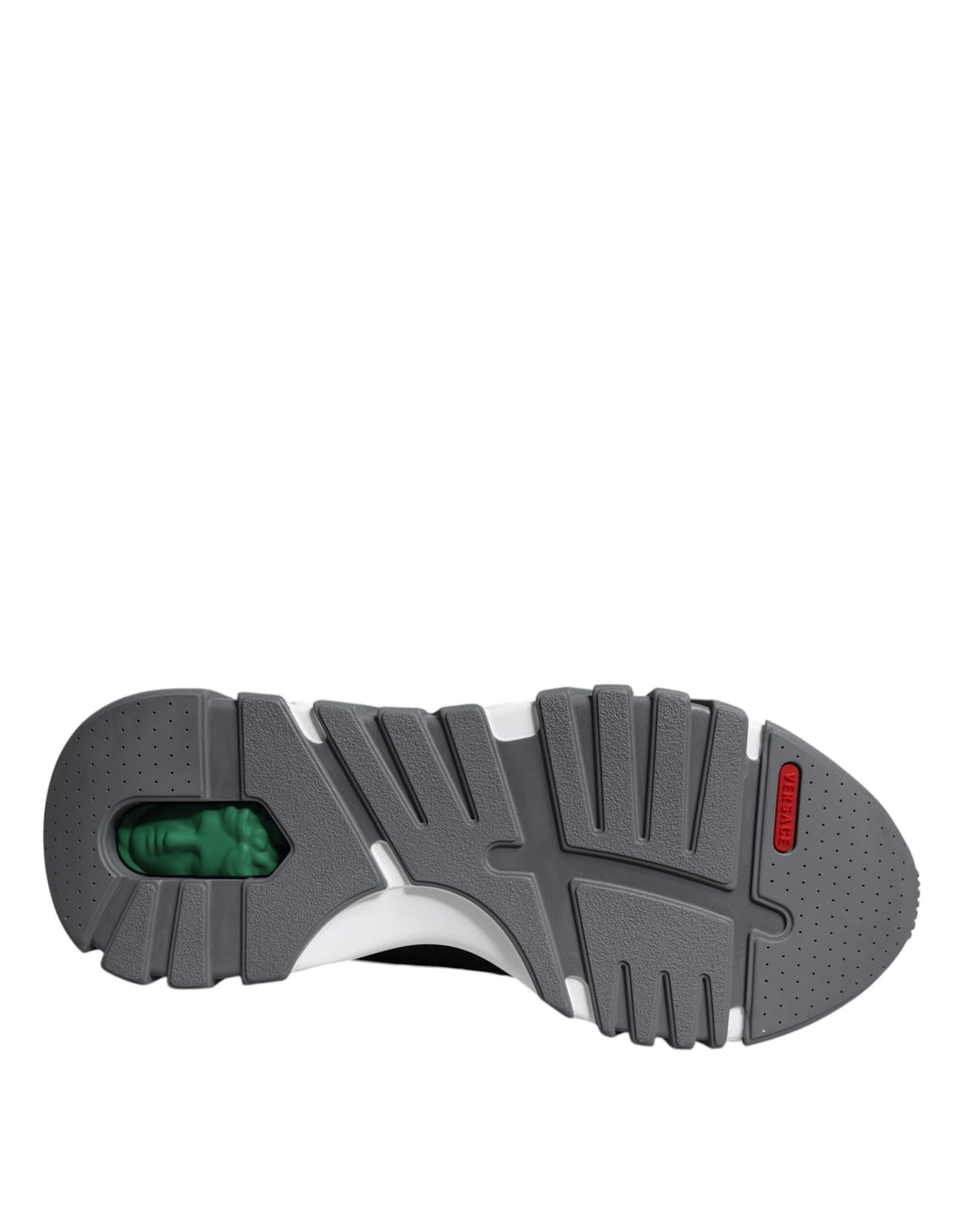 Zapatillas bajas gruesas de neopreno de cuero negro de Versace Squalo Shoes
