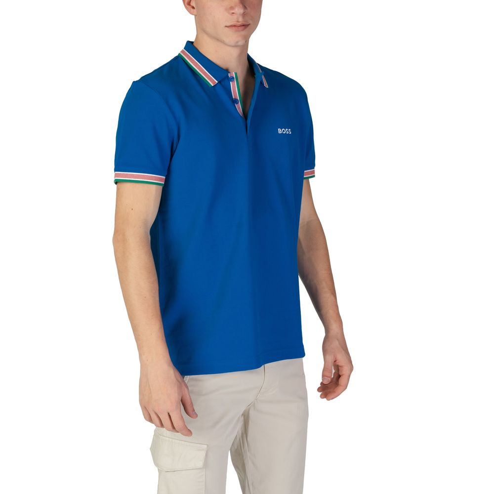 Polo de algodón azul Hugo Boss