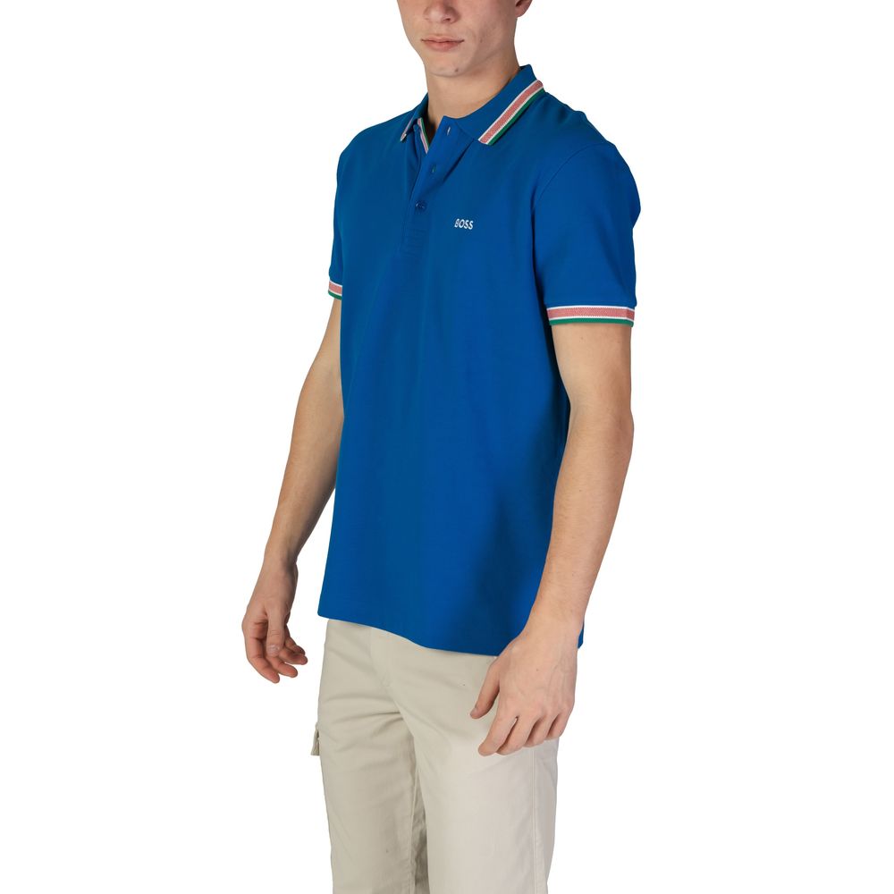 Polo de algodón azul Hugo Boss