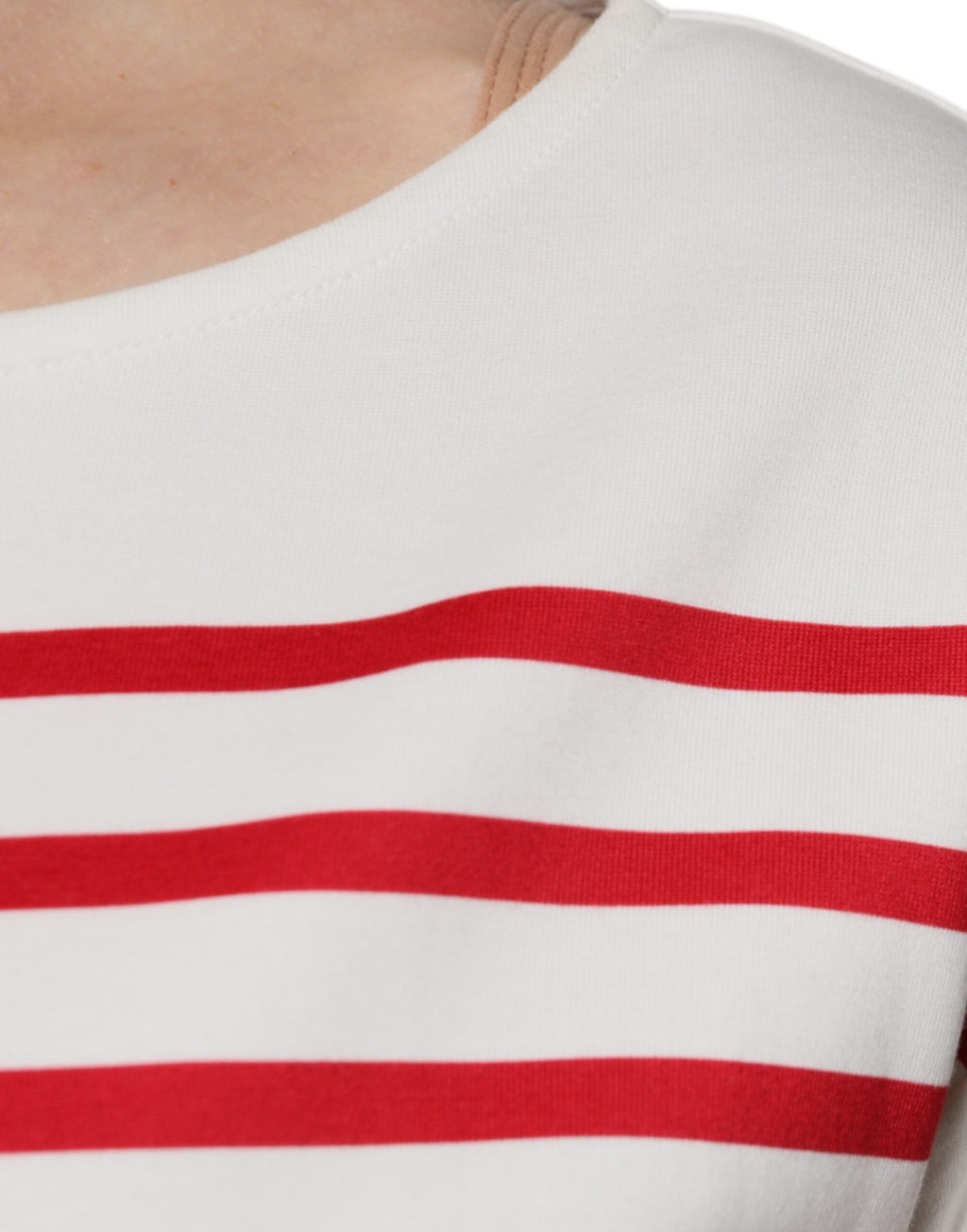 Top de algodón de manga larga con rayas blancas y rojas de Dolce &amp; Gabbana