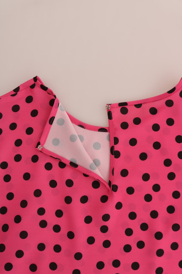 Blusa de seda con lunares rosas de Dolce &amp; Gabbana