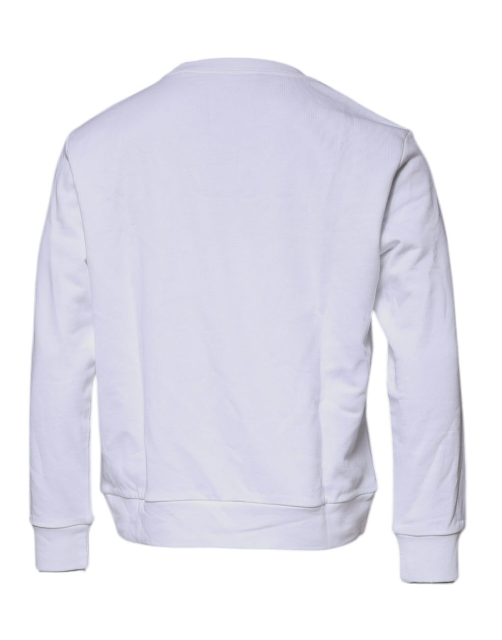 Suéter blanco de cuello redondo con bordado de Medusa de Versace