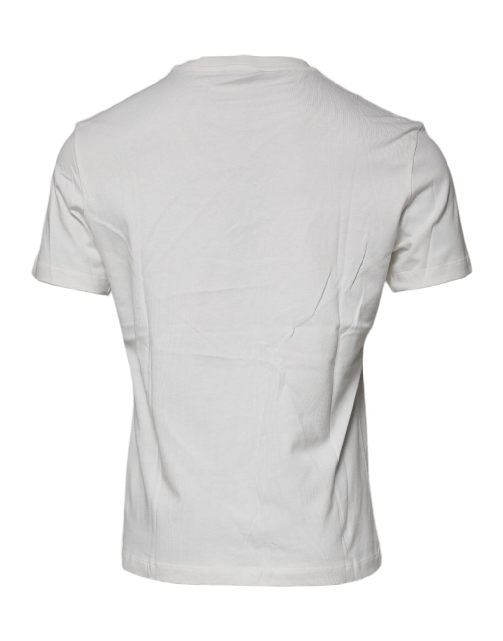 Camiseta de algodón con cuello redondo y estampado de Medusa blanca de Versace