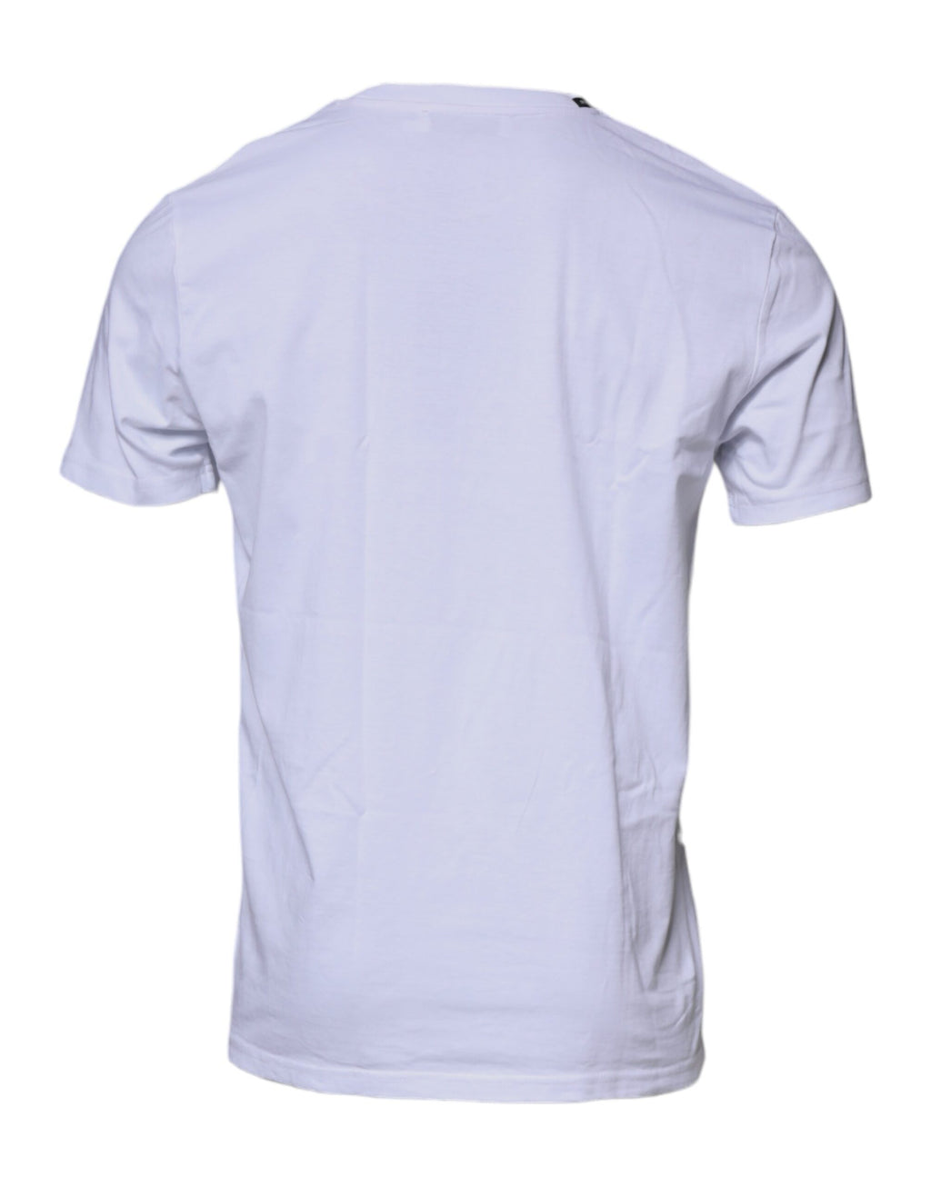 Camiseta de algodón con cuello redondo y estampado de leopardo en blanco y rojo de Dolce &amp; Gabbana