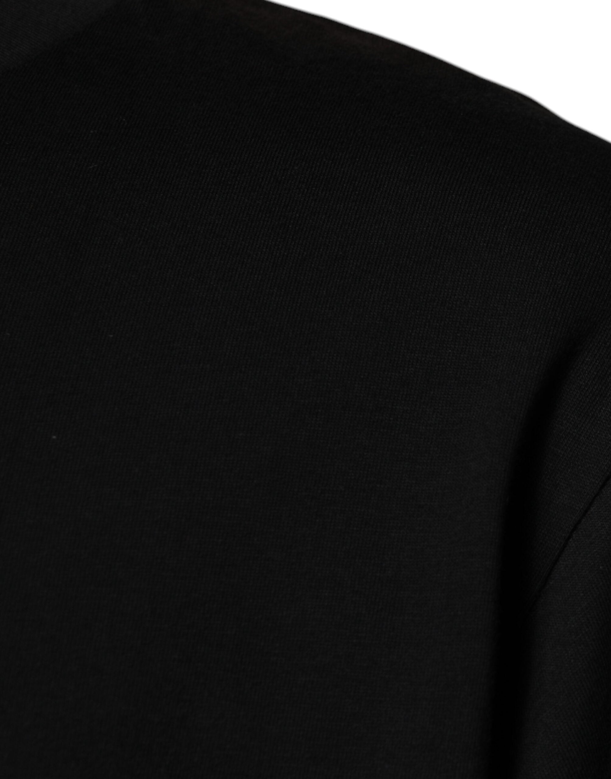 Camiseta negra de manga corta con cuello redondo de Dolce &amp; Gabbana
