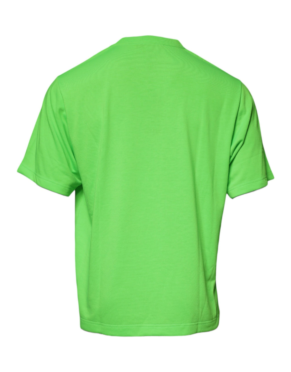 Camiseta de algodón con cuello redondo y logotipo DG verde de Dolce &amp; Gabbana