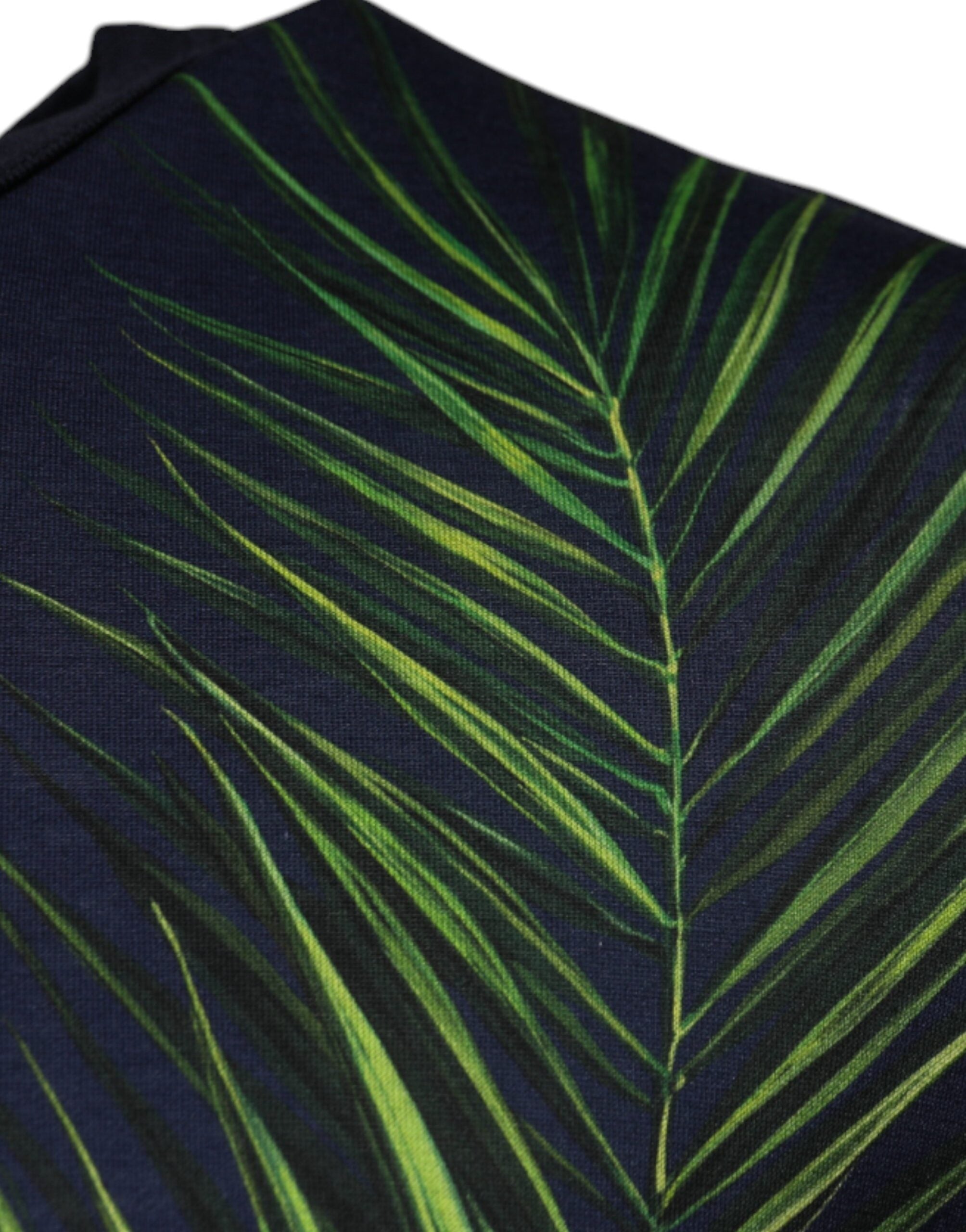 Camiseta de manga corta con cuello redondo y estampado de árbol azul de Dolce &amp; Gabbana