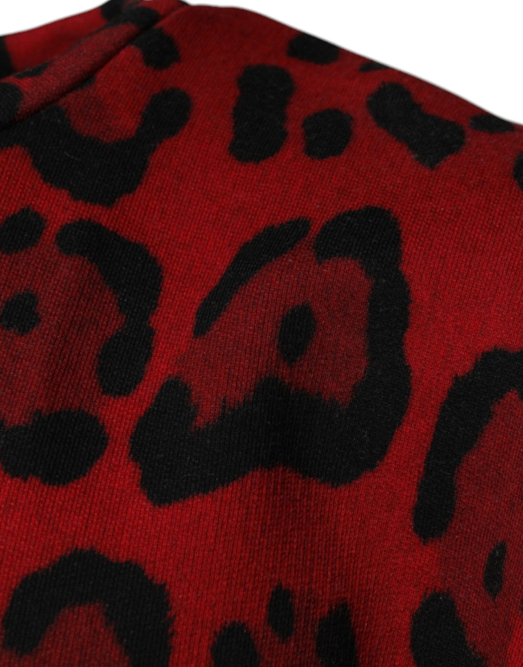 Camiseta sin mangas de algodón con estampado de leopardo rojo de Dolce &amp; Gabbana