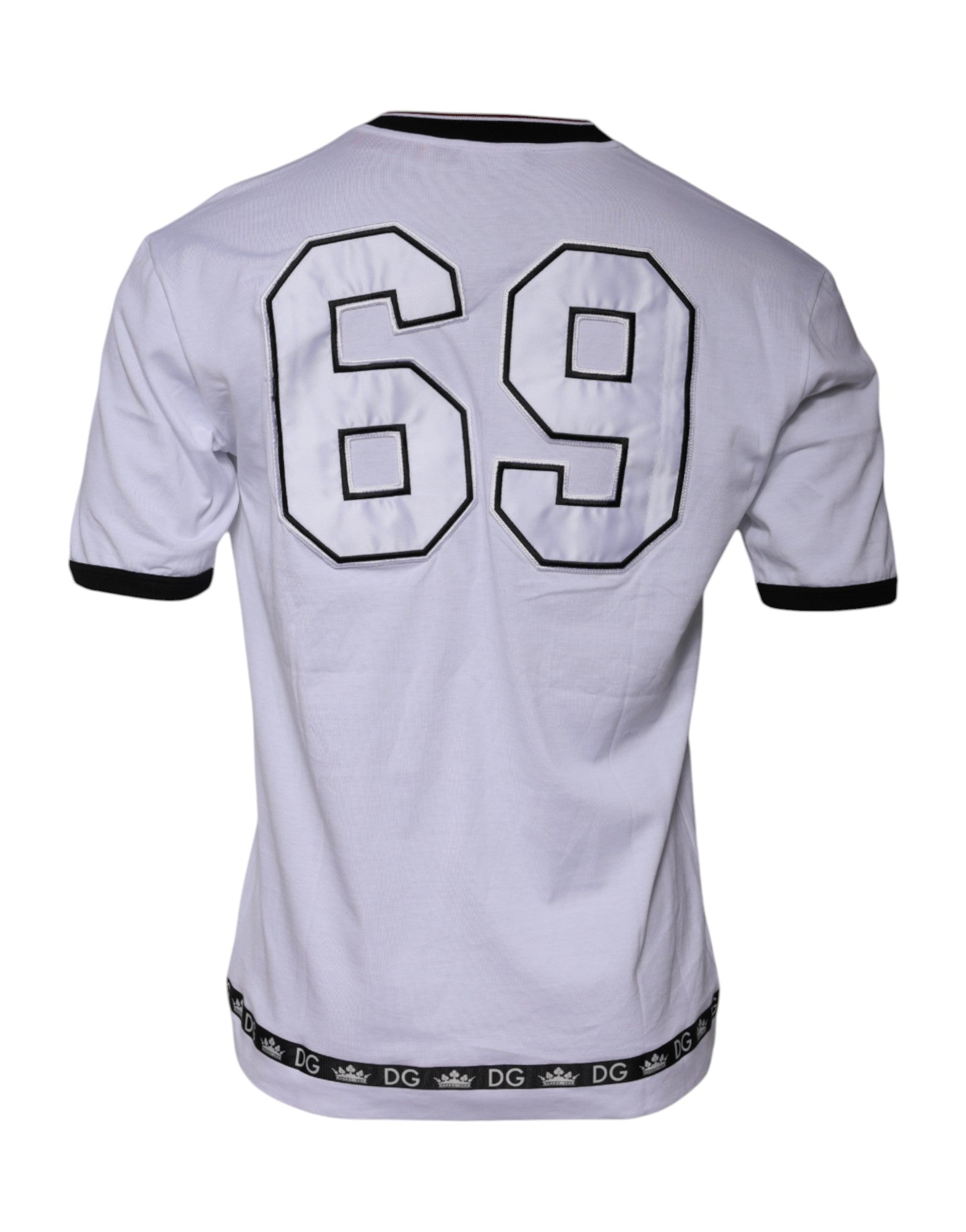 Camiseta blanca de manga corta y cuello redondo de Dolce &amp; Gabbana