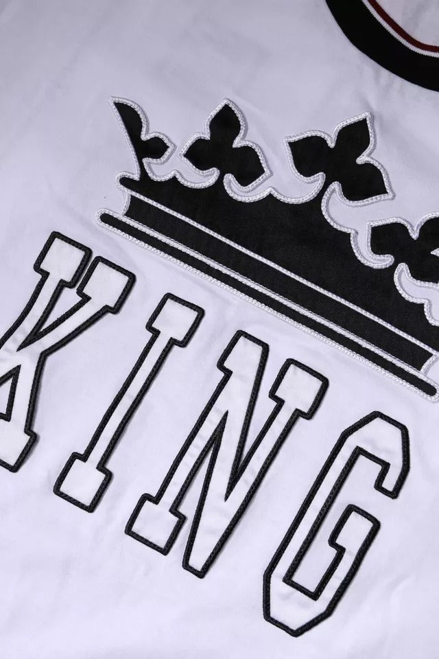 Camiseta blanca de manga corta y cuello redondo de Dolce &amp; Gabbana
