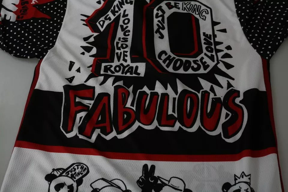 Camiseta de poliéster con diseño de panda blanco de Dolce &amp; Gabbana