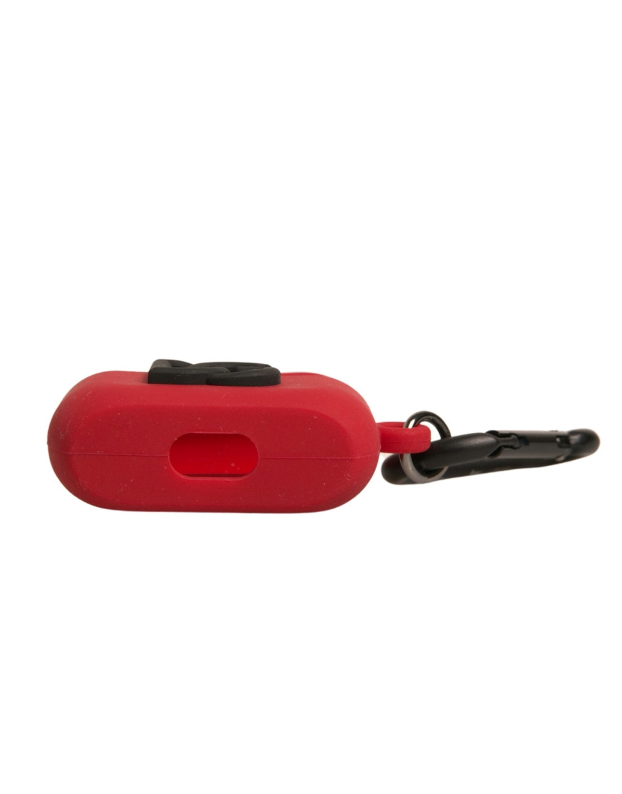 Estuche para AirPods de silicona roja con el logotipo en relieve de Dolce &amp; Gabbana