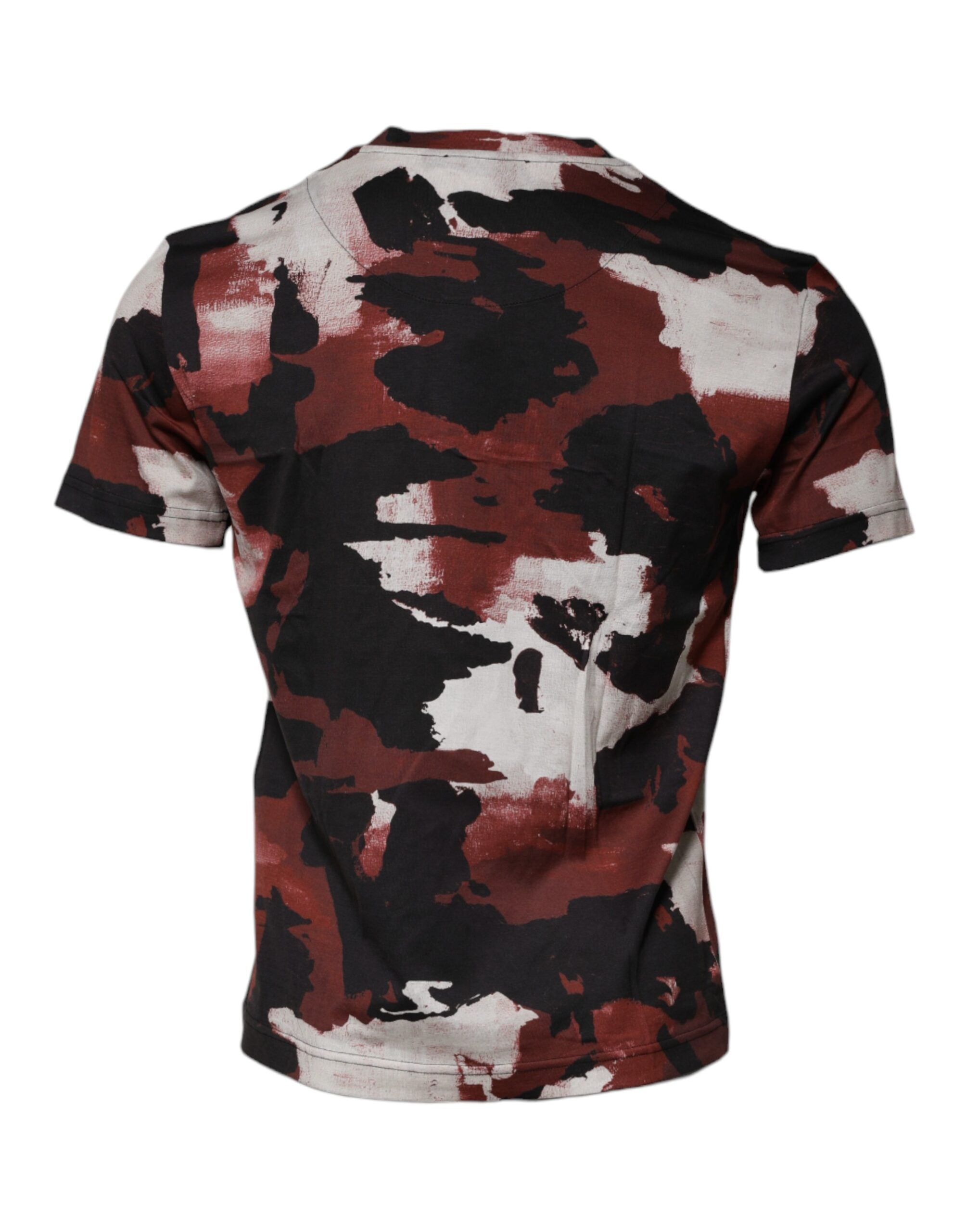 Camiseta de cuello redondo con estampado de camuflaje multicolor de Dolce &amp; Gabbana